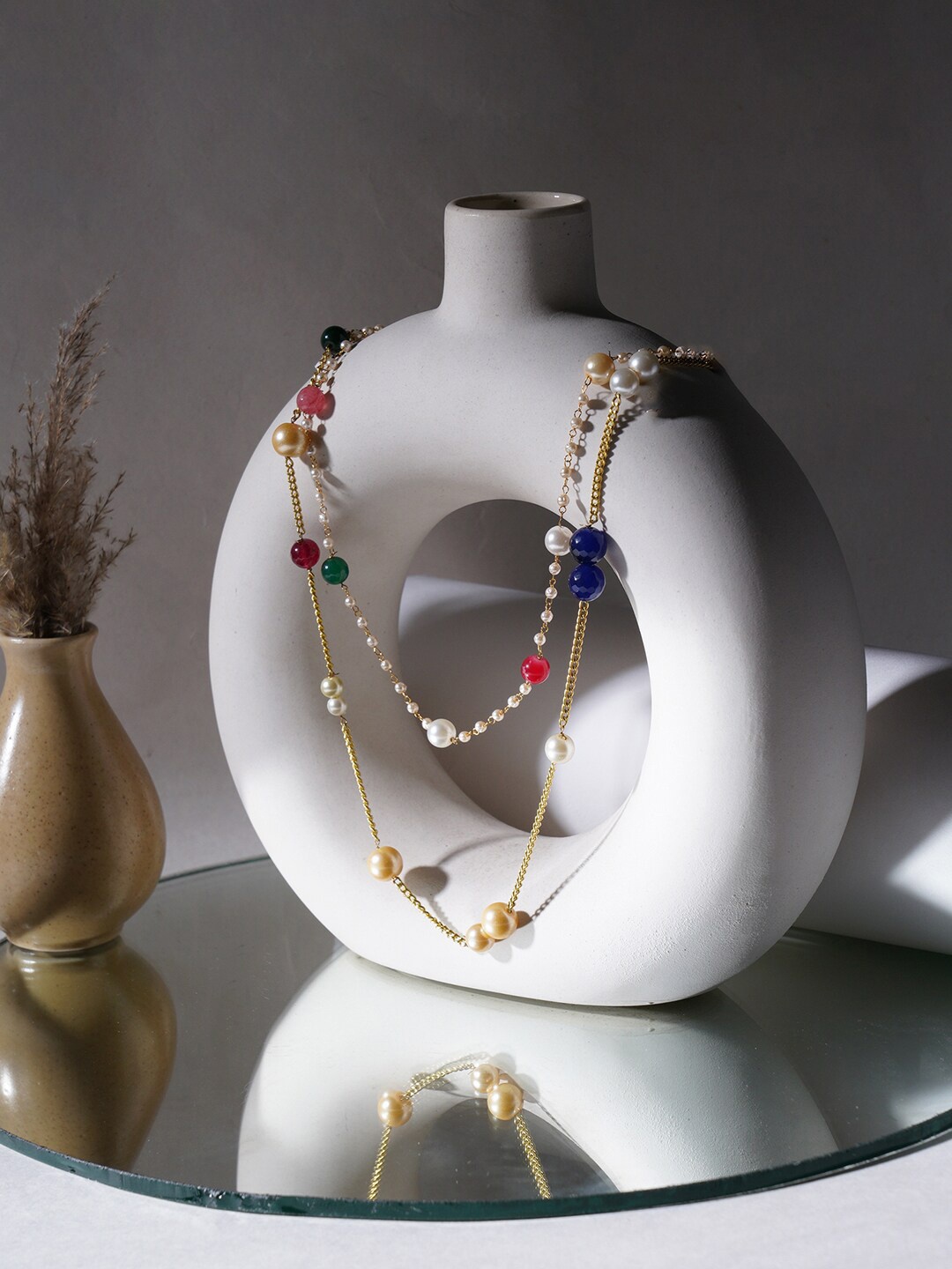 

Ruby Raang Brass Gold-Plated Layered Chain