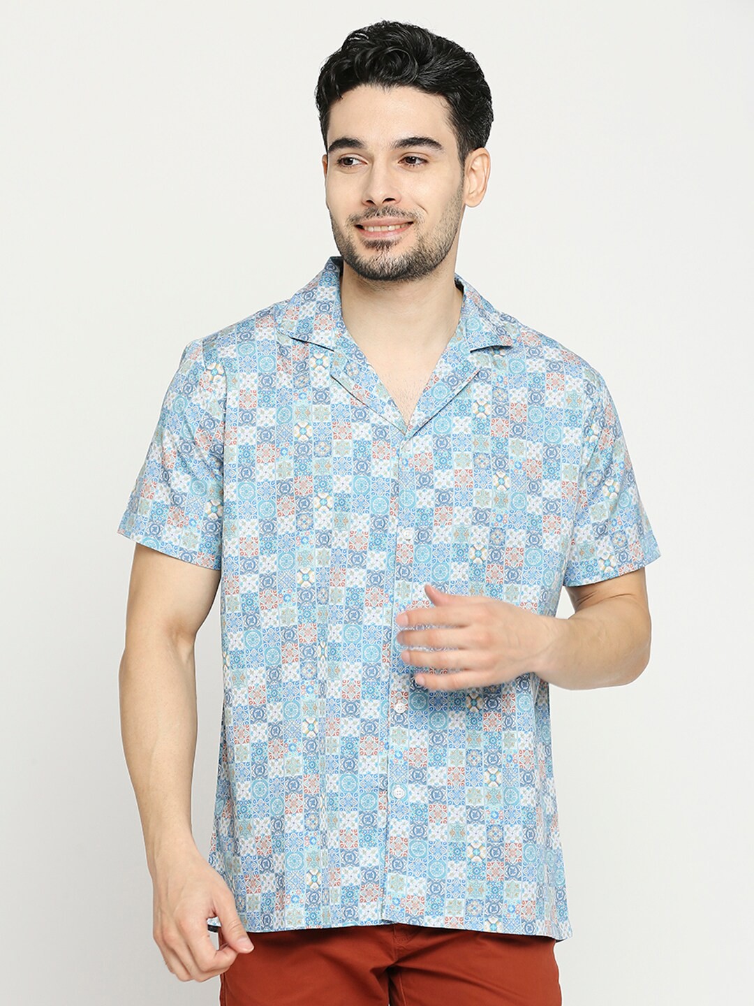 

Blamblack Comfort Floral Printed Casual Shirt, Blue