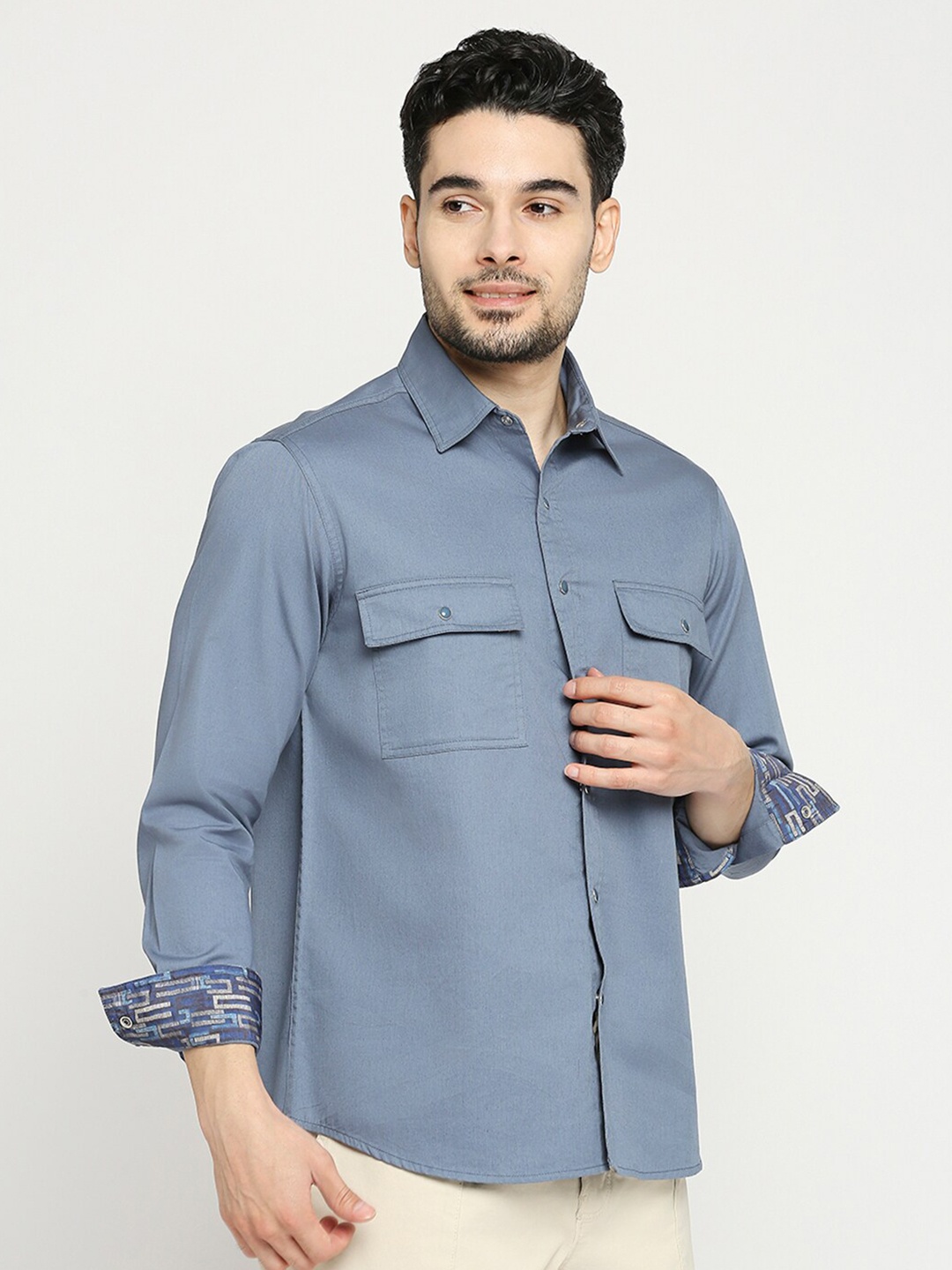 

Blamblack Comfort Cotton Casual Shirt, Blue