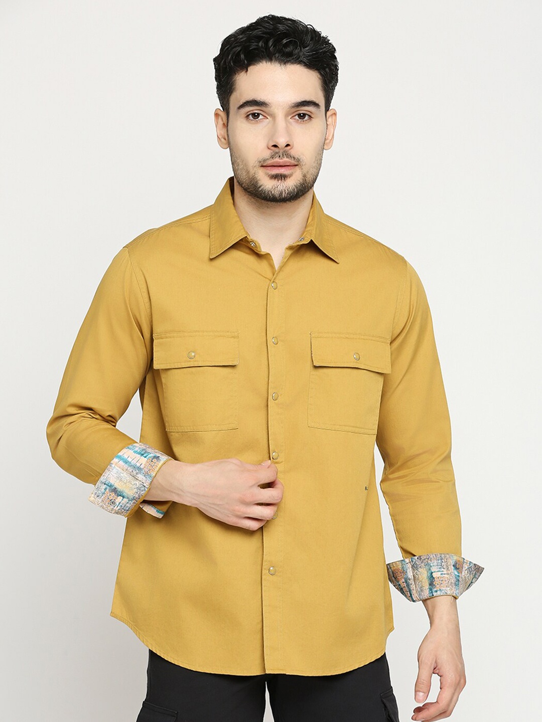 

Blamblack Comfort Cotton Casual Shirt, Mustard