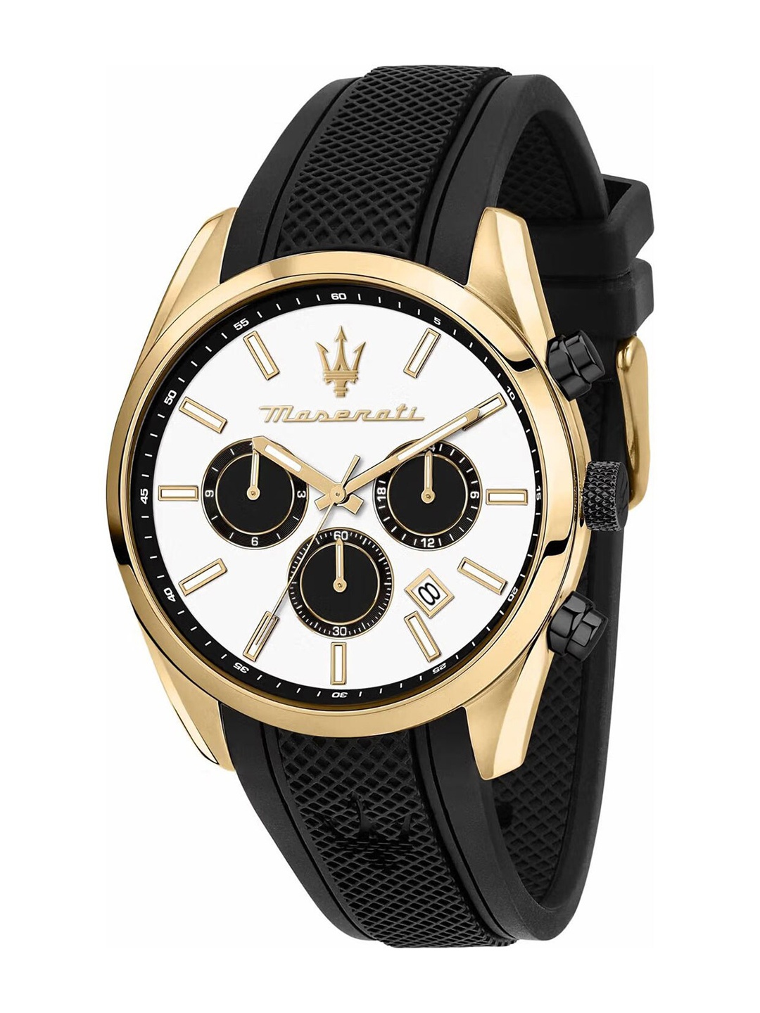 

Maserati Men Round Textured Dial & Straps Analogue Watch R8851151001, White