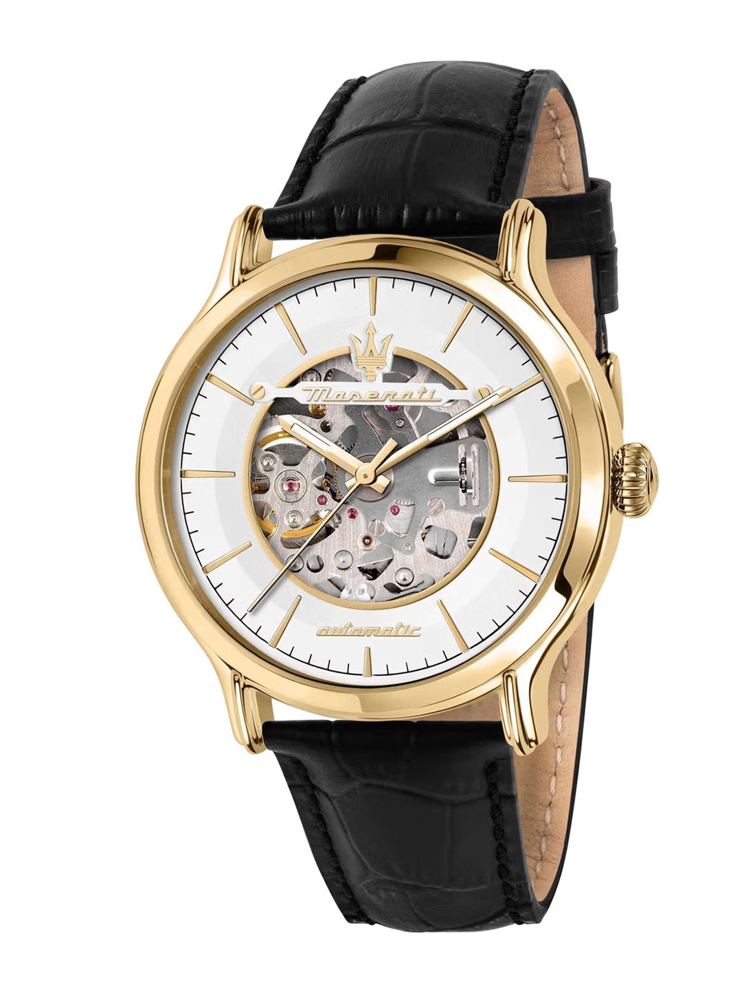 

Maserati Men Skeleton Dial & Leather Straps Analogue Watch R8821118011, White