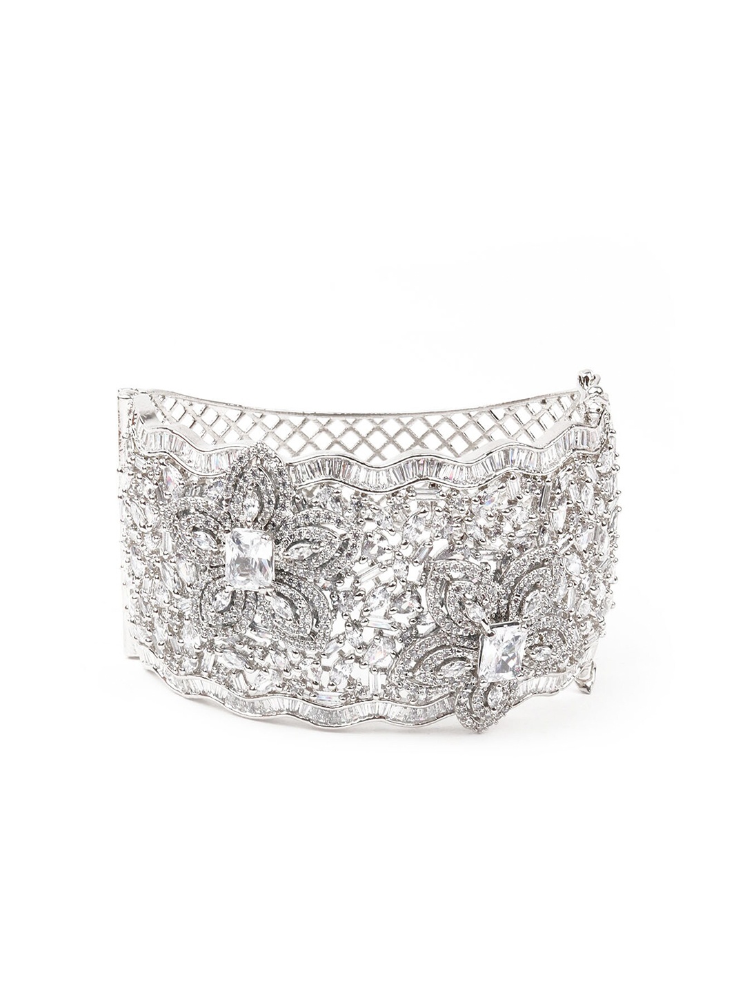 

ODETTE Rhodium-Plated Bangle-Style Bracelet, Silver