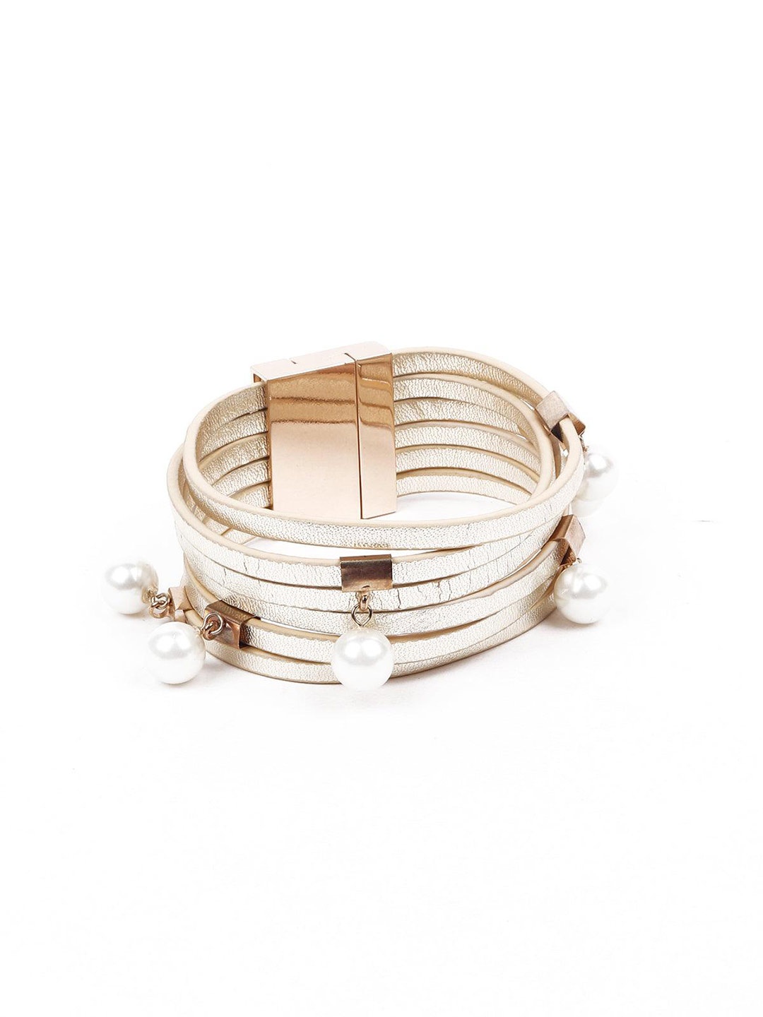 

ODETTE Gold-Plated Pearls Beaded Multistrand Bracelet