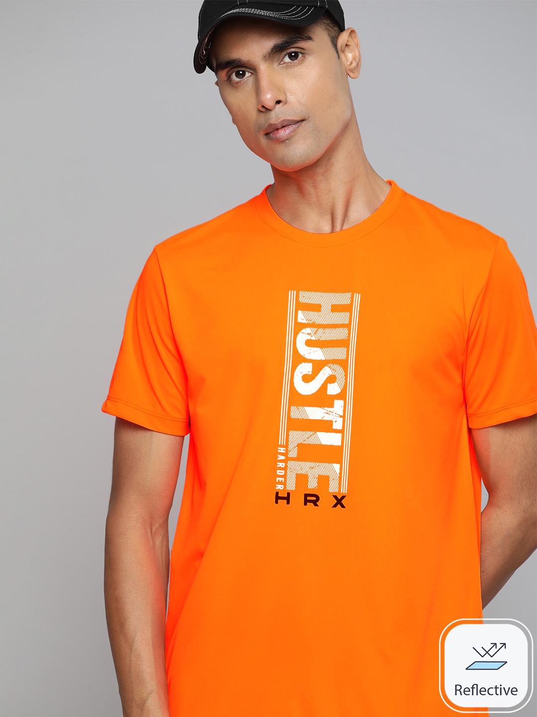 

HRX by Hrithik Roshan Regular Fit Training T-shirt, Orange