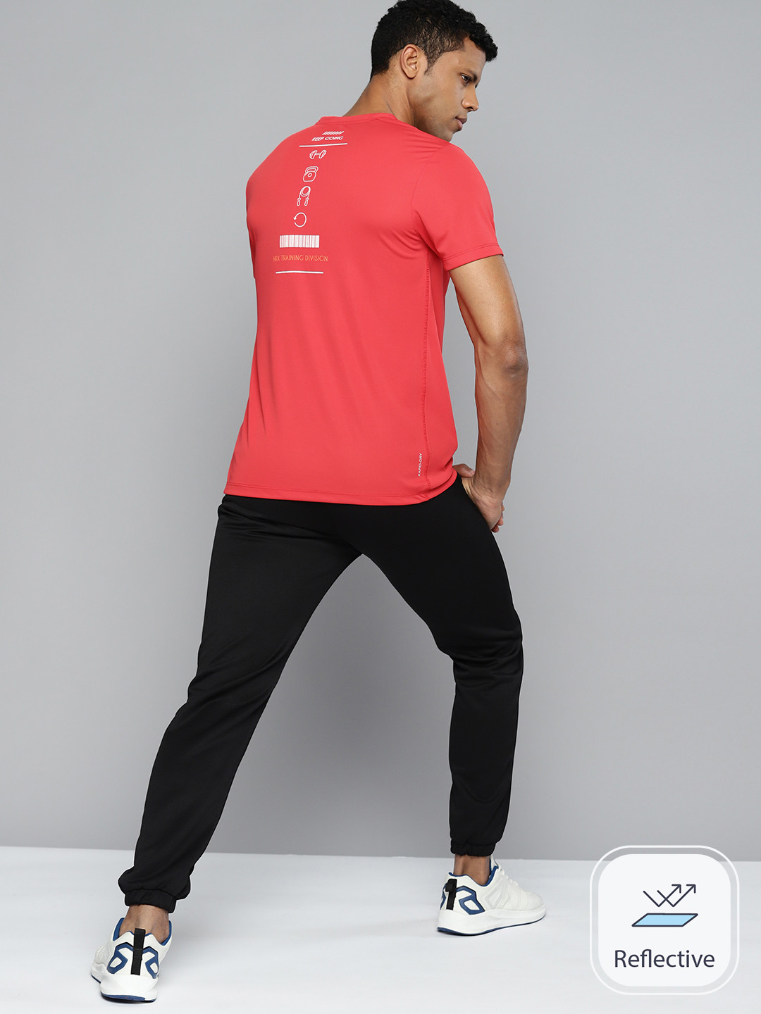 

HRX by Hrithik Roshan Men Printed Training Rapid-Dry T-shirt, Red