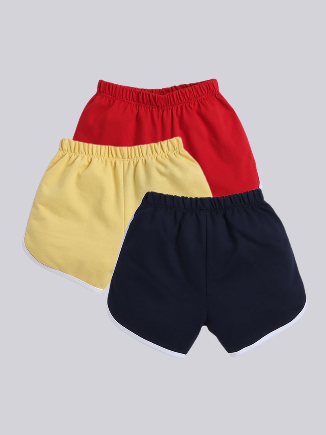 

Little Angels Girls Pack Of 3 Cotton Shorts, Yellow