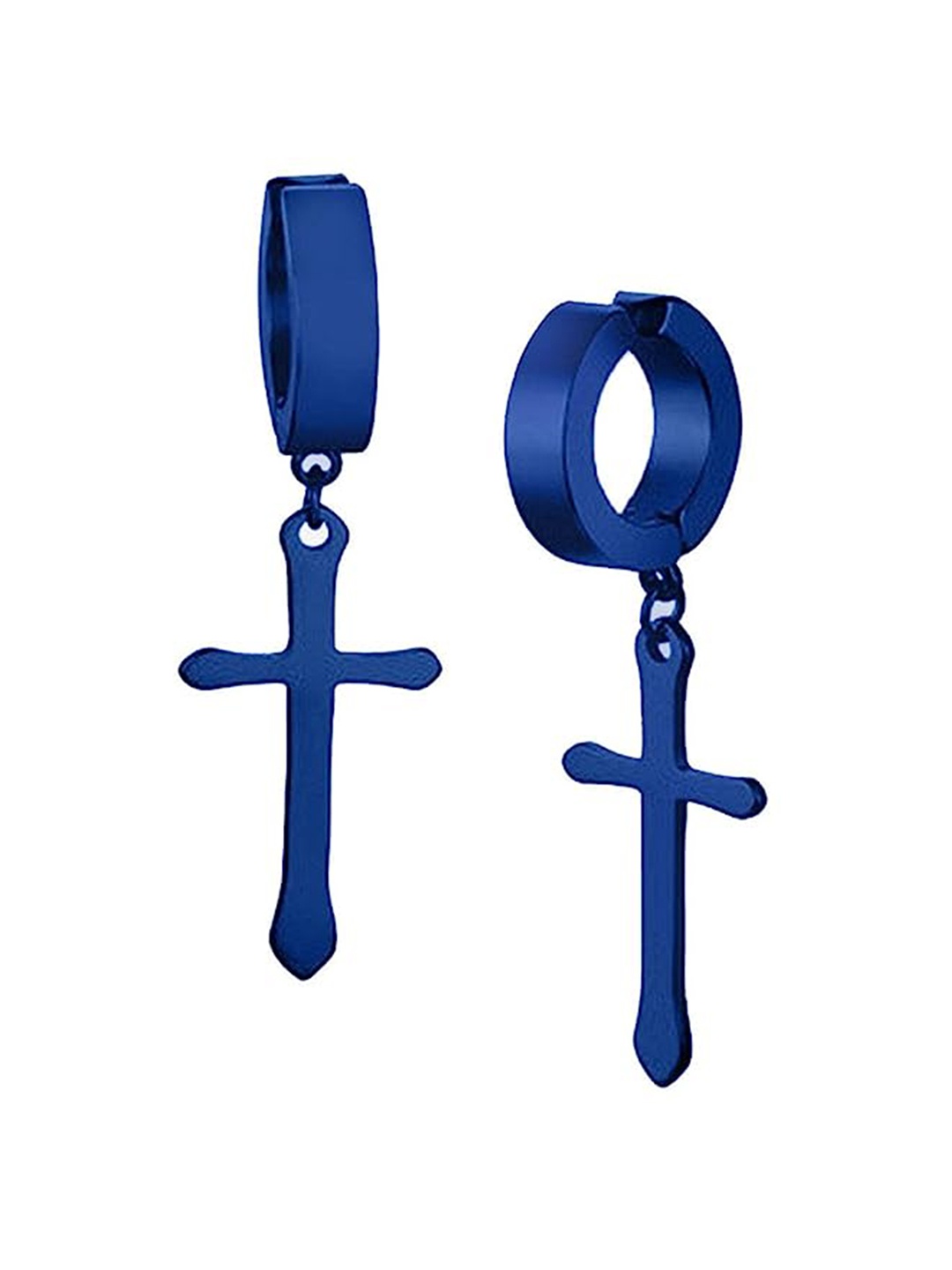 

VIEN Contemporary Hoop Earrings, Blue