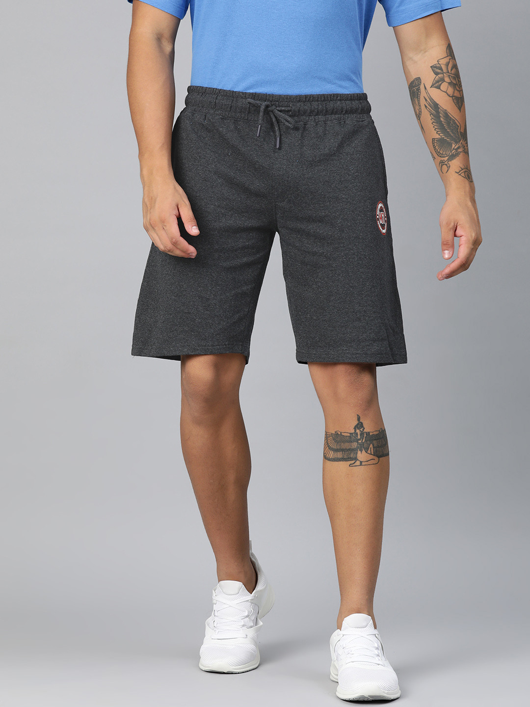 

M7 by Metronaut Men Solid Shorts, Charcoal