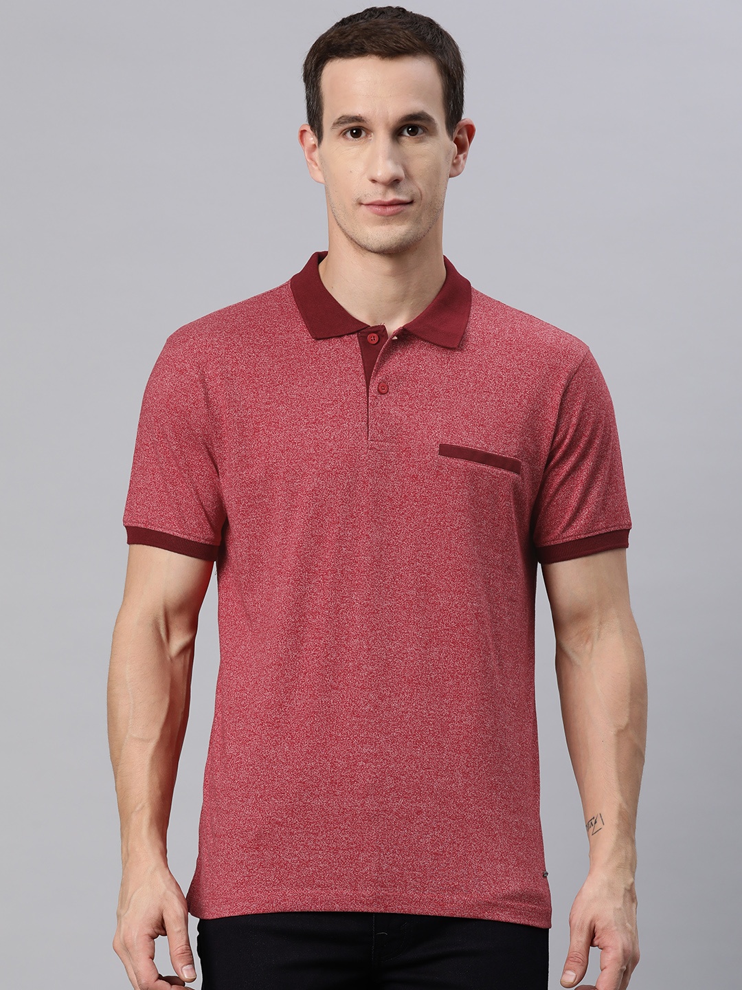 

M7 by Metronaut Men Polo Collar T-shirt, Maroon