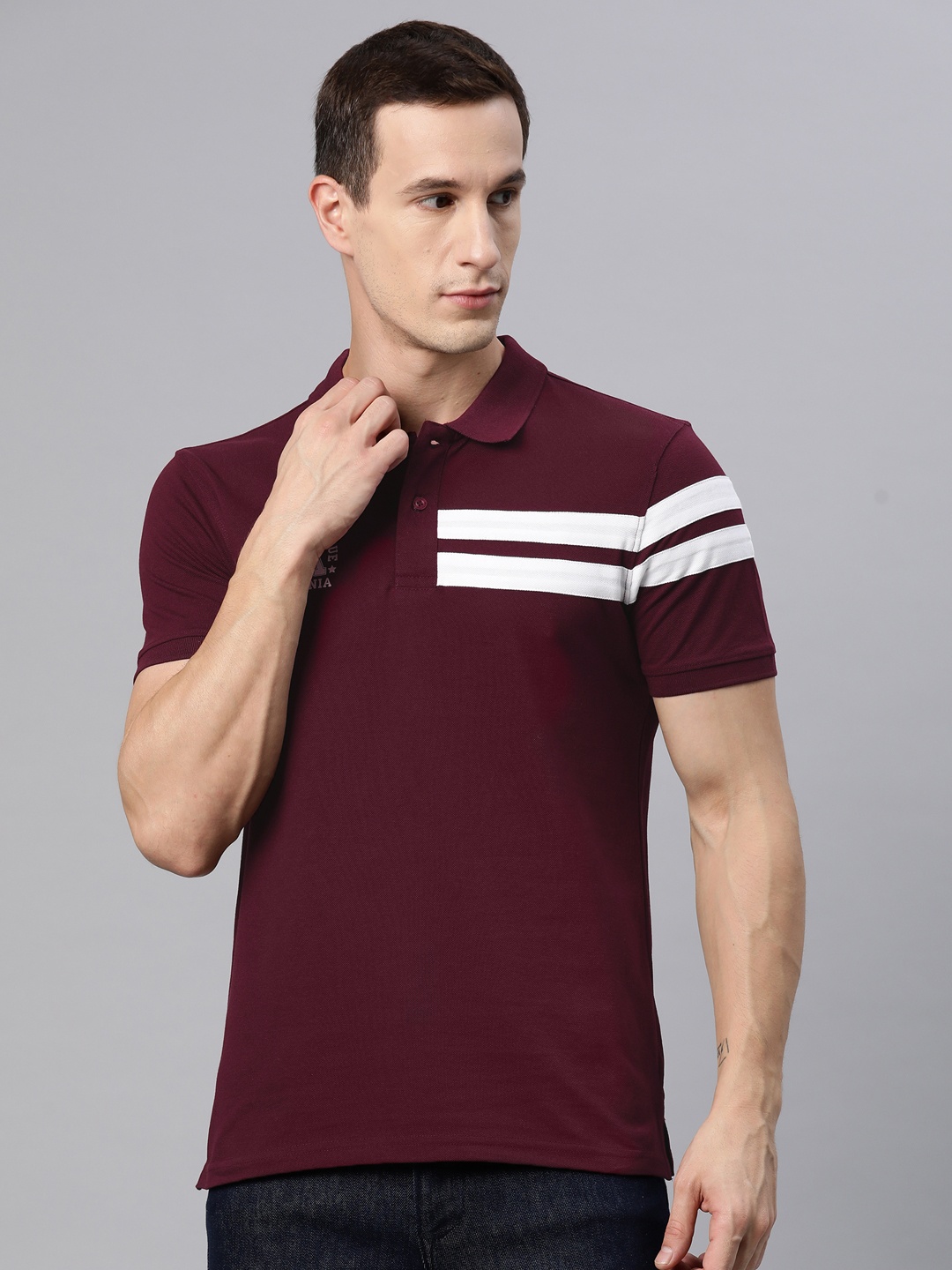 

M7 by Metronaut Men Solid Polo Collar T-shirt, Maroon