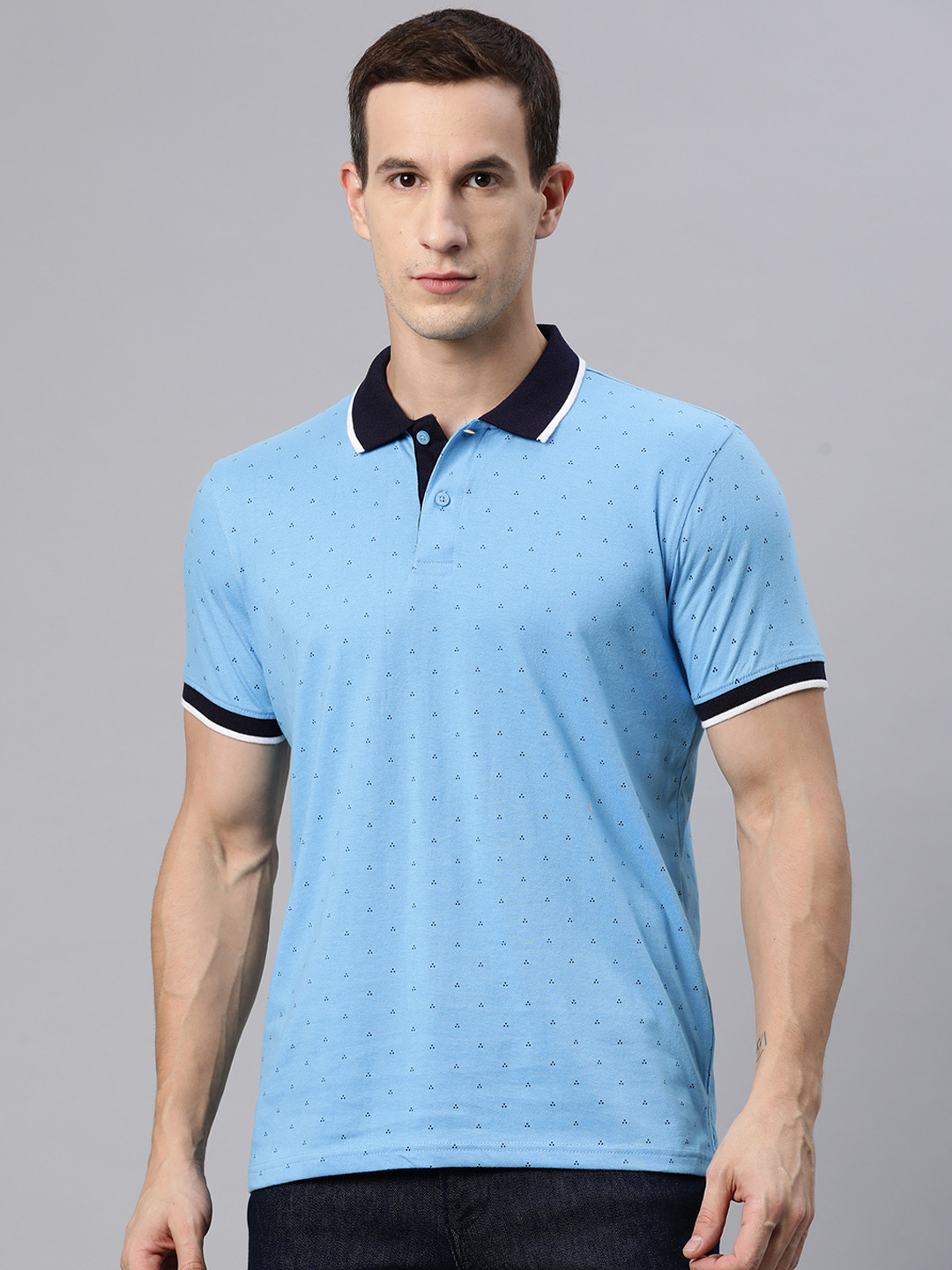 

M7 by Metronaut Men Polo Collar T-shirt, Blue