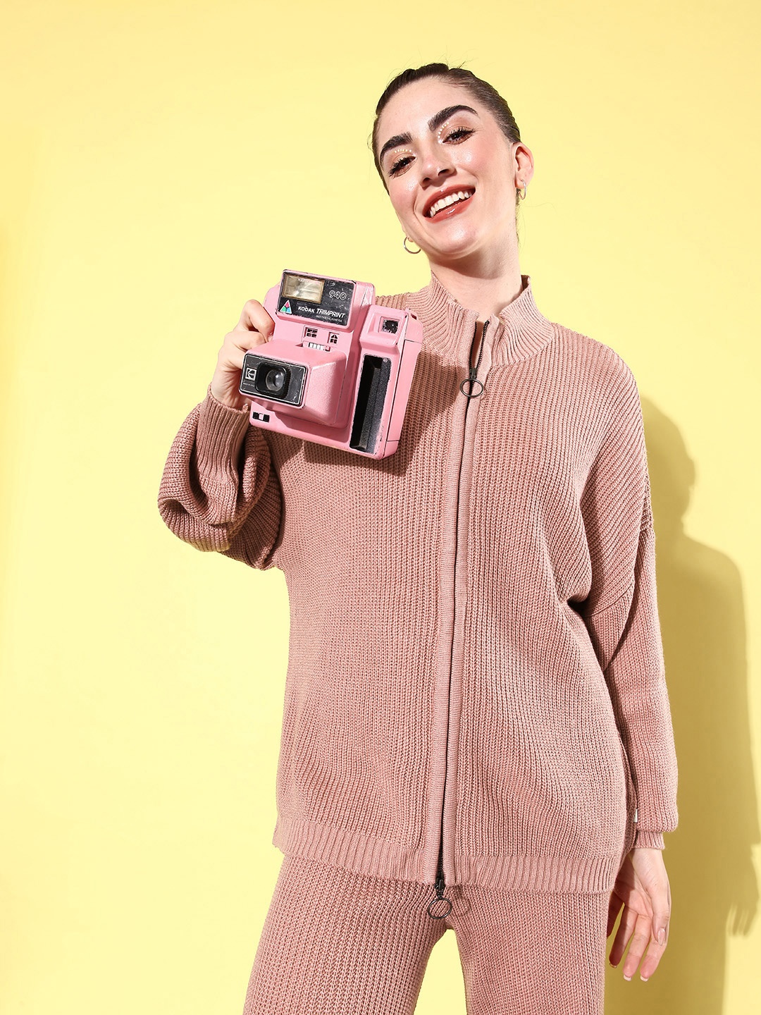 

The Roadster Life Co. Women Self-Design Co-Ord Set, Pink