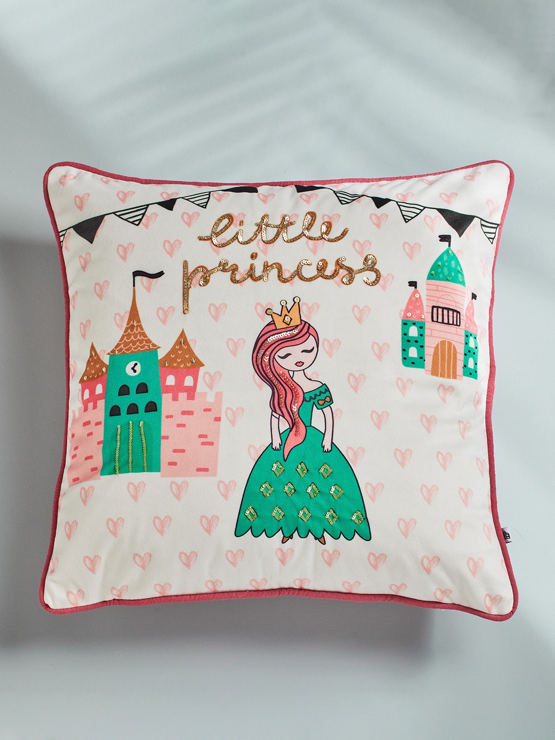 

Home Centre White & Blue Cartoon Characters Square Cushion Cover