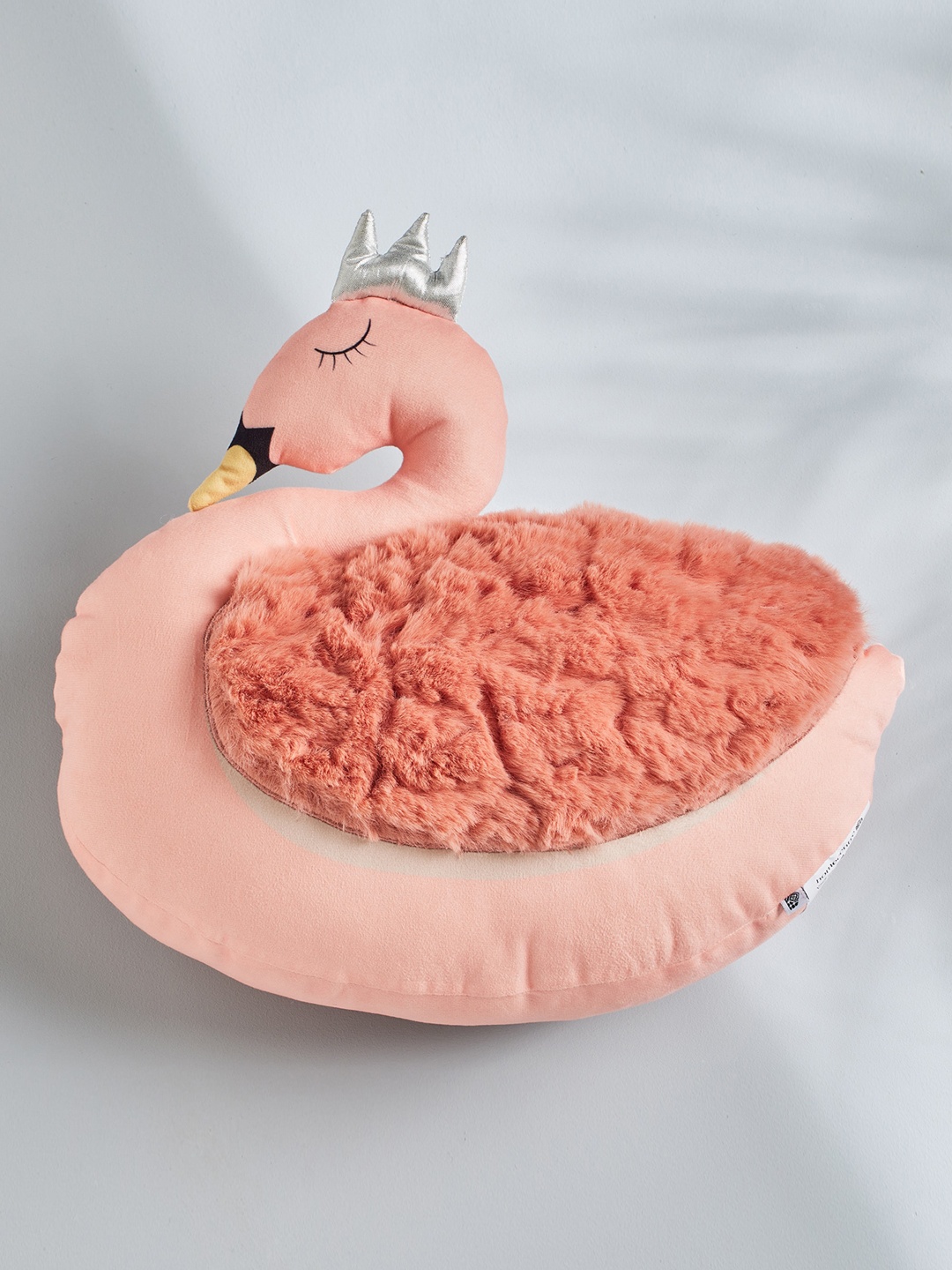 

Home Centre Slate Pink Swan Shaped Filled Cushion