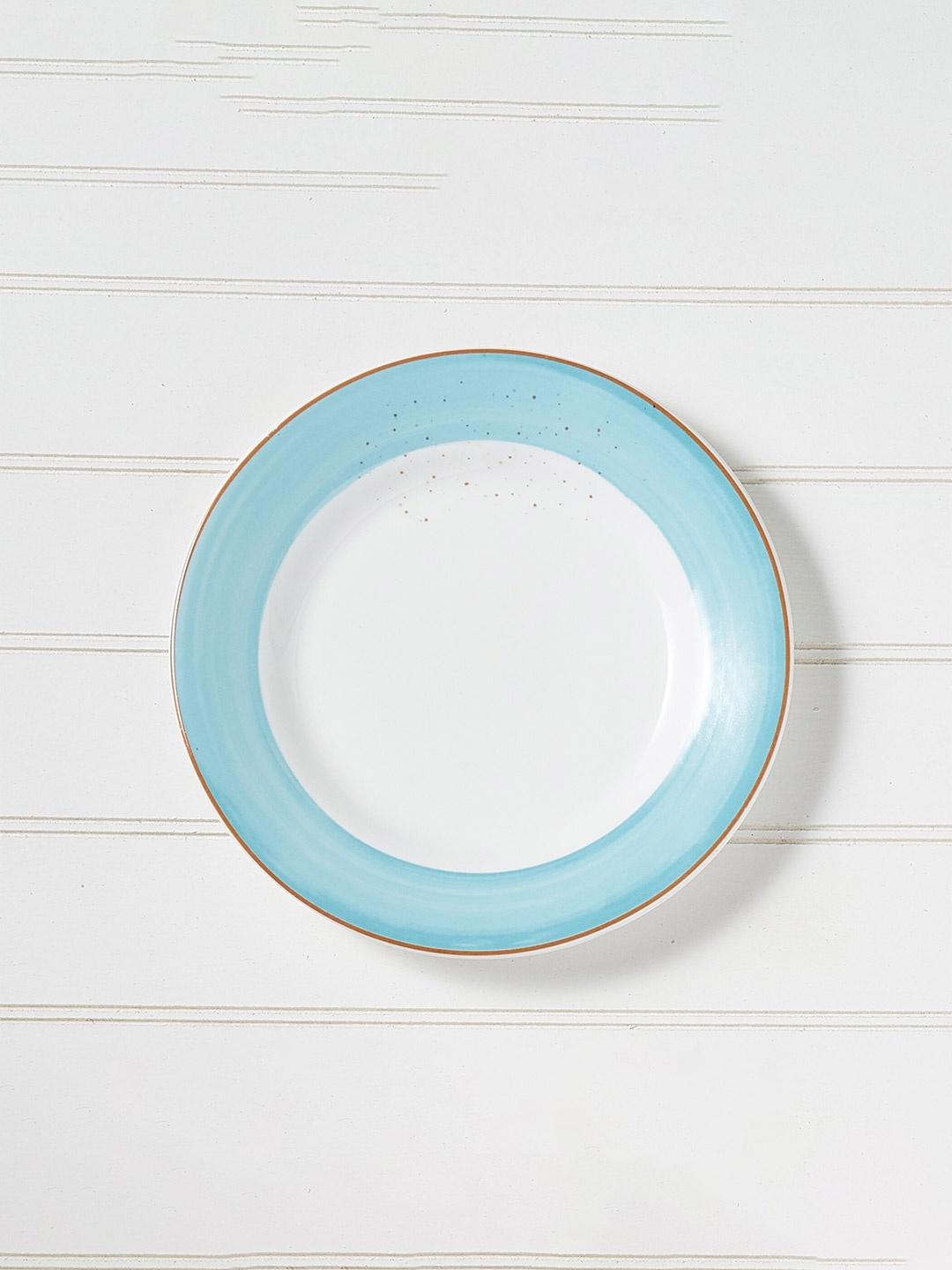 

Home Centre Colour Refresh White & Blue Printed Stoneware Matte Plate