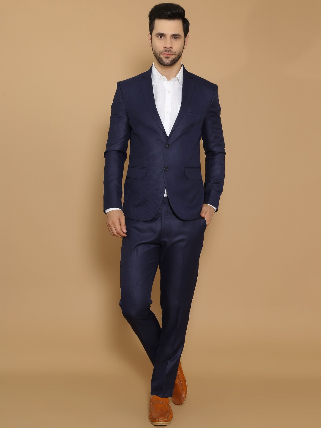 

Wintage Single-Breasted Two-Piece Formal Suits, Blue