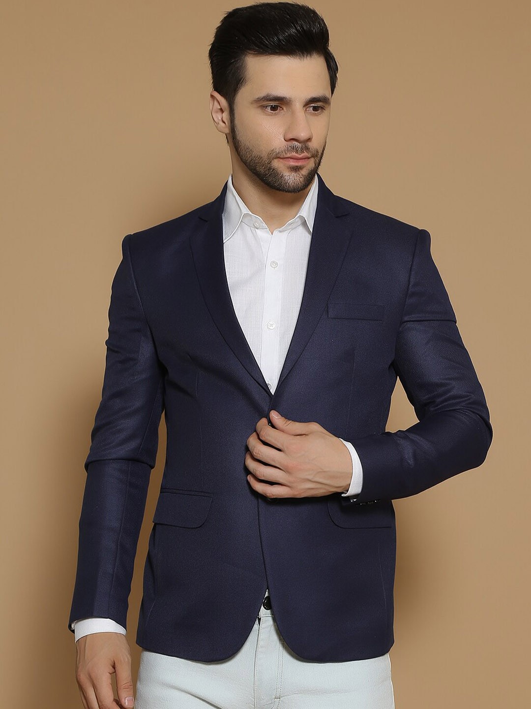 

Wintage Double Breasted Casual Blazers, Navy blue