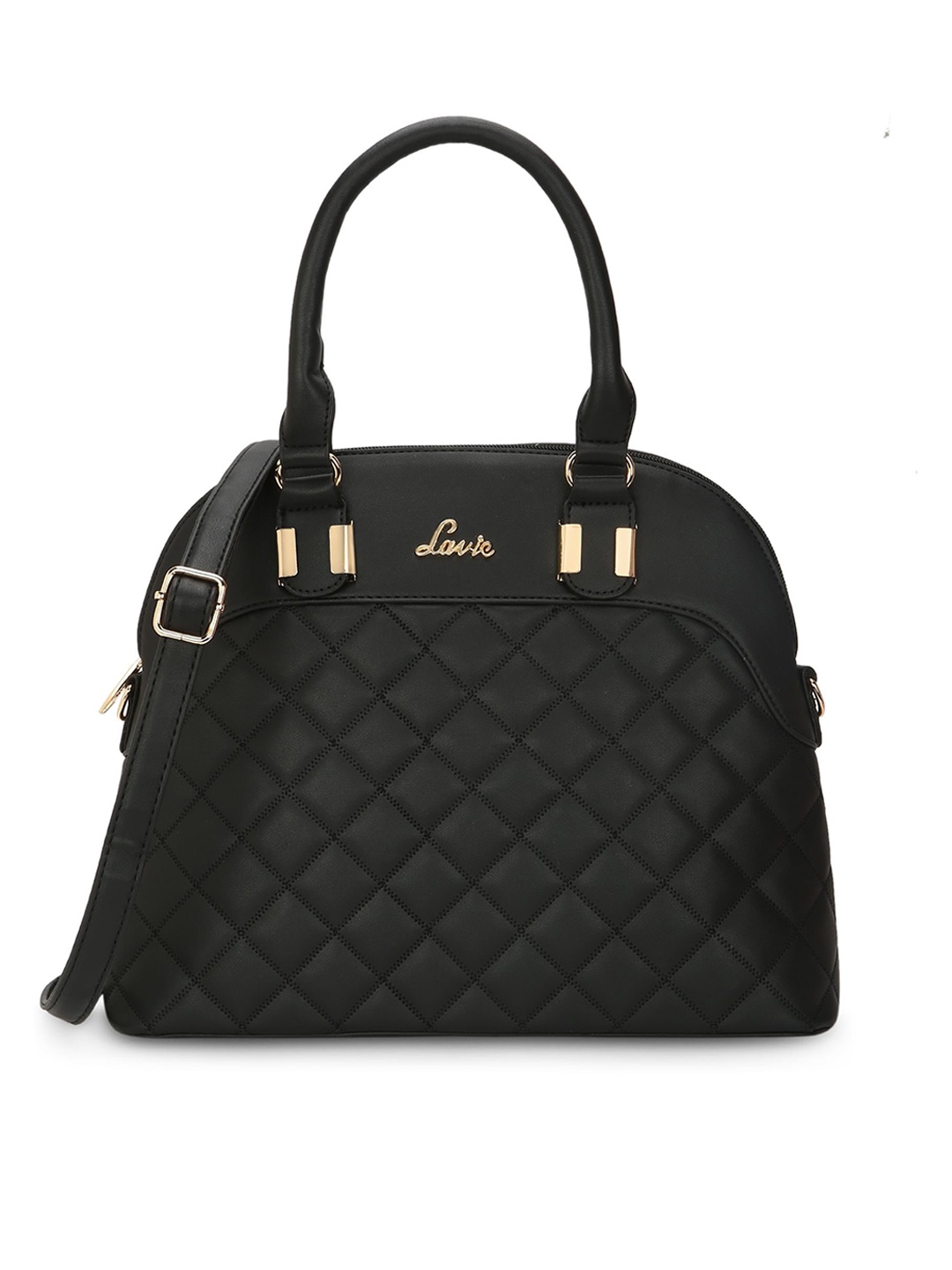 

Lavie Textured Structured Handheld Bag with Quilted, Black