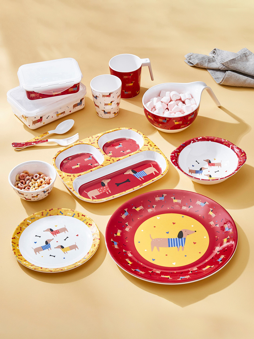 

Home Centre Kids Red & Yellow 2 Pieces Glee Melamine Printed Spoon & Fork Set