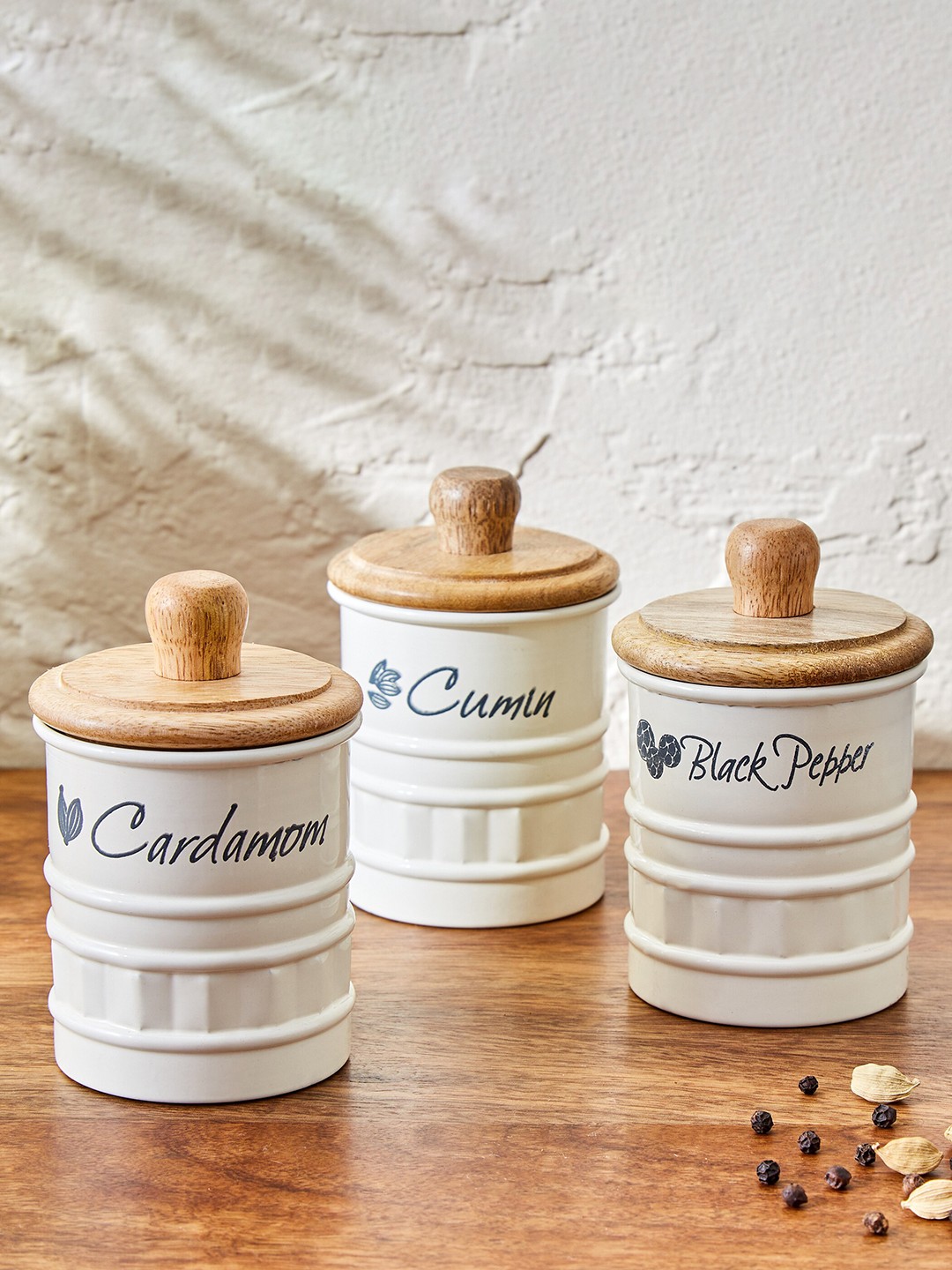 

Home Centre Mirage Off-White & Beige 3 Pieces Storage Container With Lid