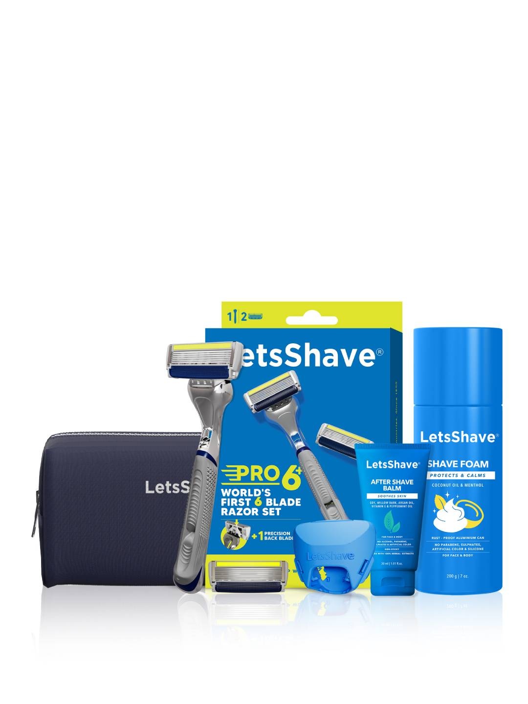 

LetsShave Pro 6 Plus Lite Face & Body Shaving Razor Shaving Kit, Green