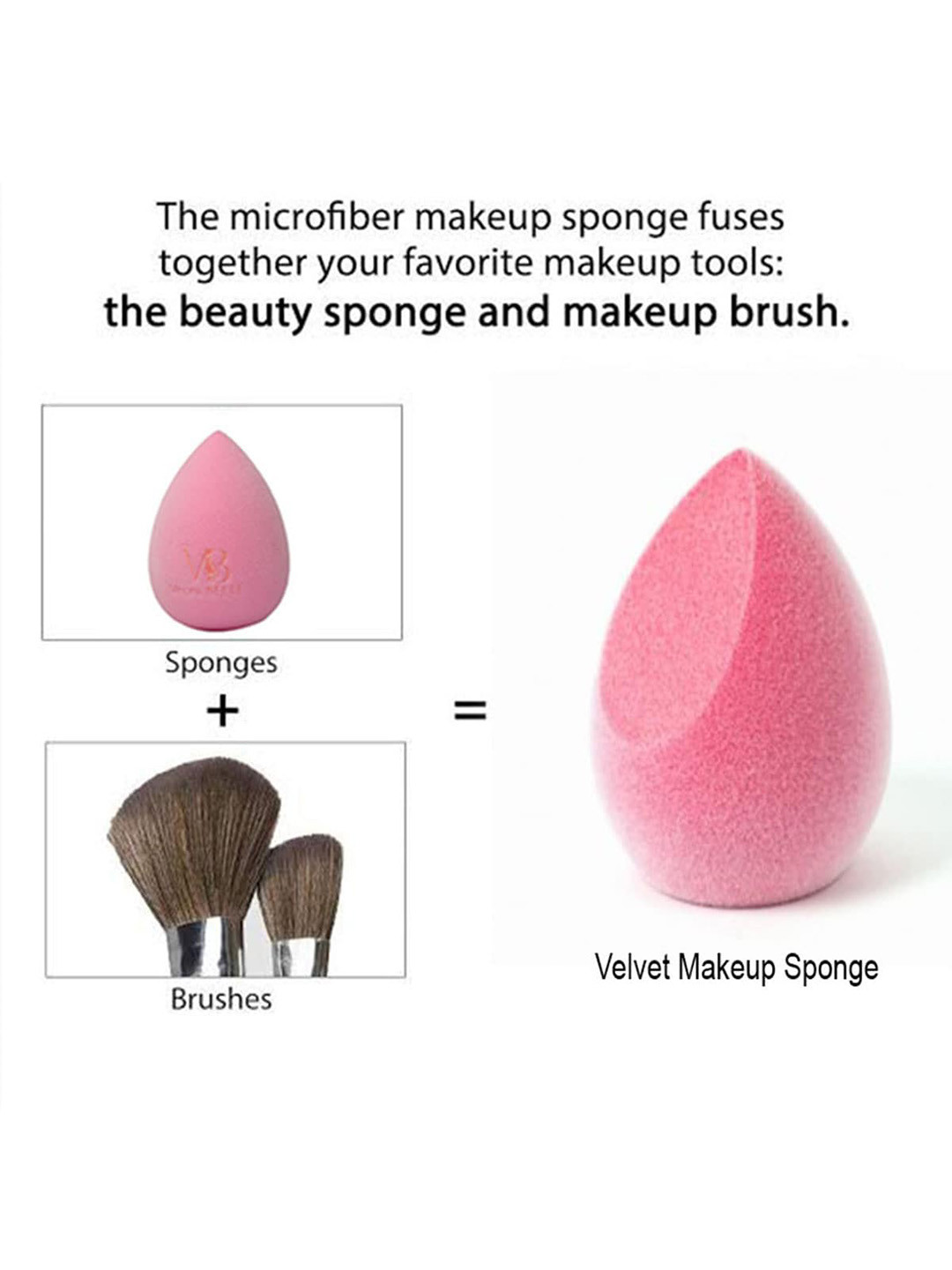 

Veoni BELLE Set Of 2 Hydro-Activated Beauty Blender Makeup Sponges, Pink