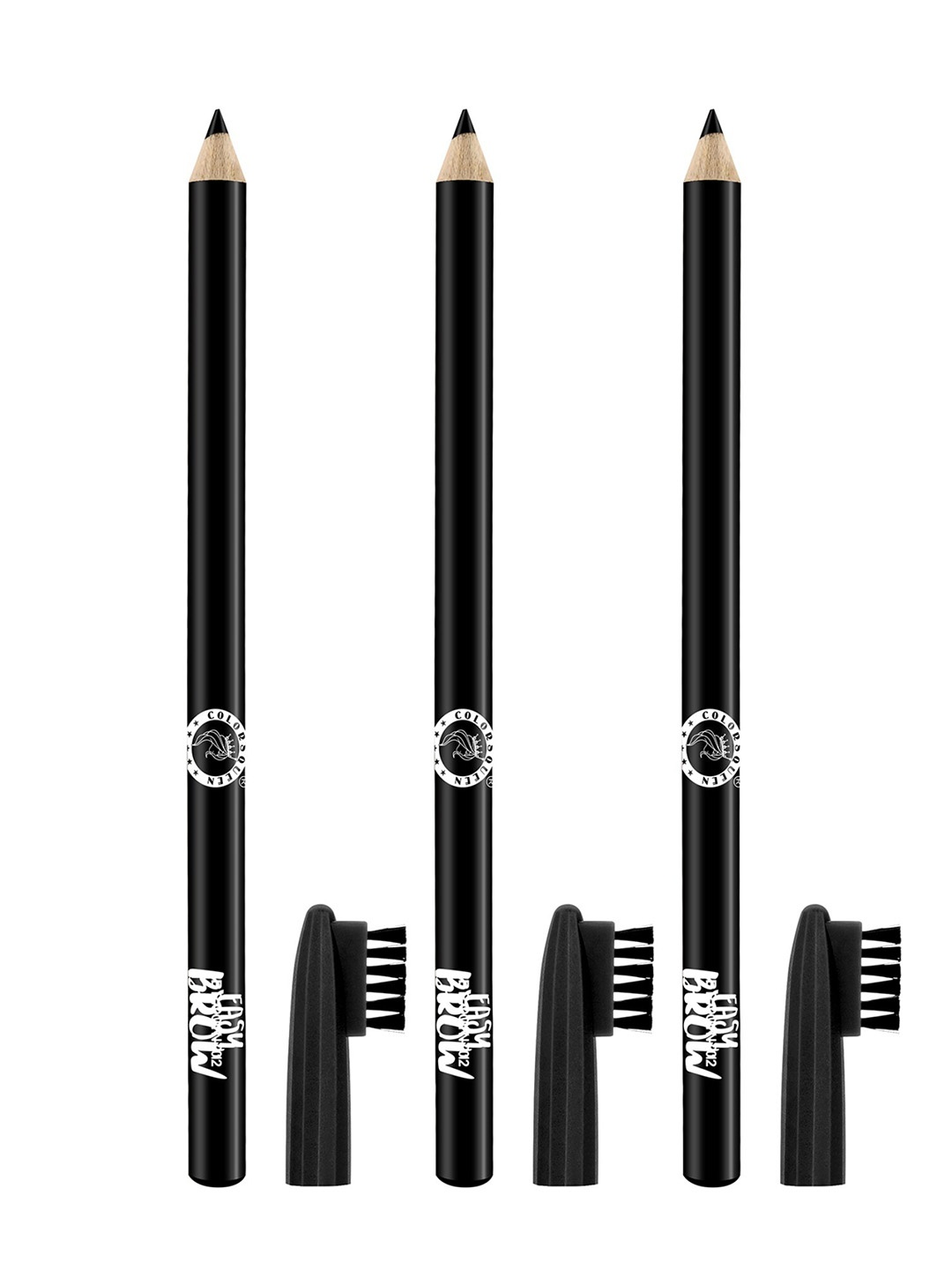 

Colors Queen Set Of 3 Easy Brow Professional Eyebrow Pencil - Black
