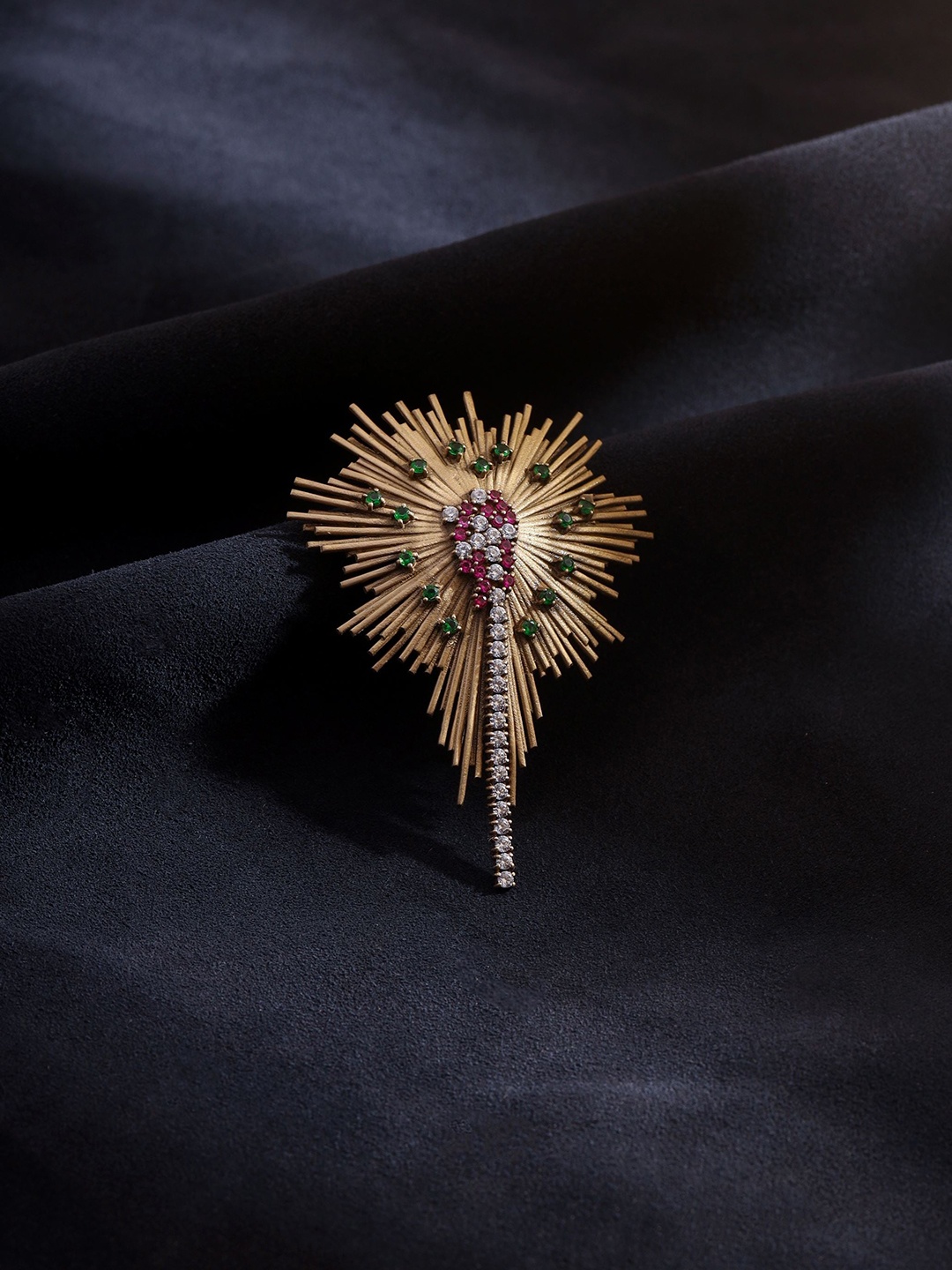 

COSA NOSTRAA Men Spring Bloom Brooch, Metallic