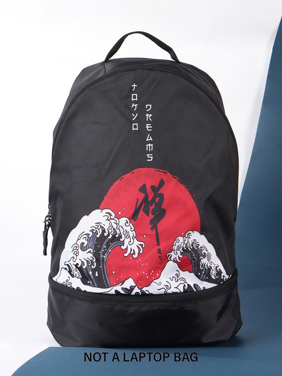

Bewakoof Unisex Black & Red Printed Medium Backpack