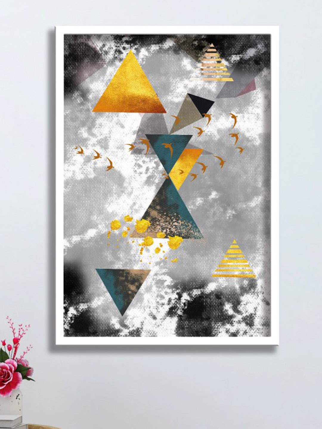 

SAF Grey & Black Abstract Painting Wall Art