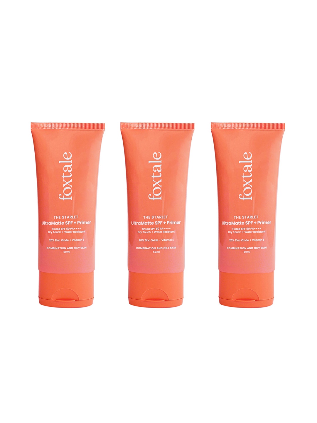 

FoxTale Set of 3 The Starlet UltraMatte SPF & Primer with Vitamin E 50 ml Each - Deep 3, Beige