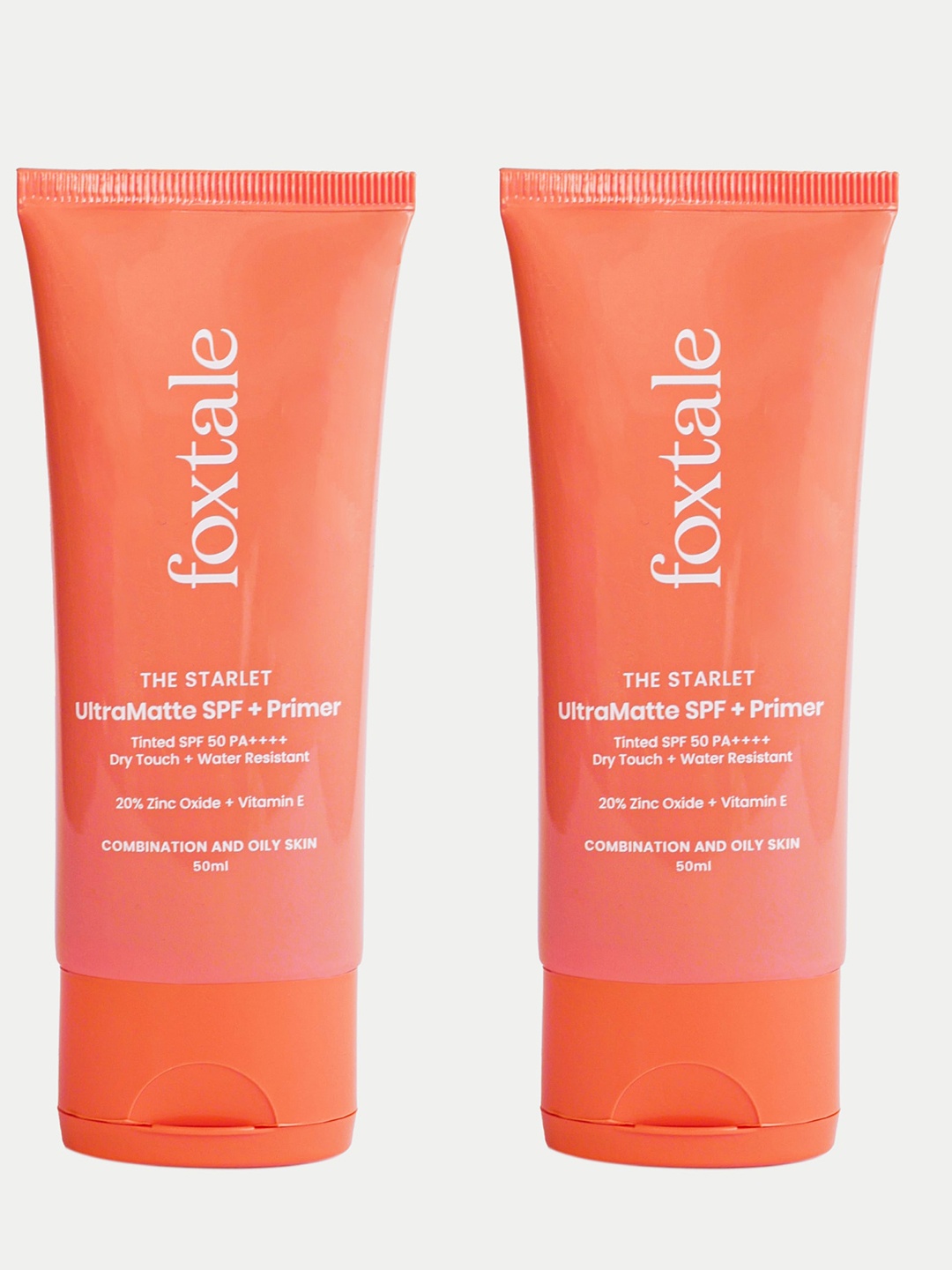 

FoxTale Set of 2 The Starlet UltraMatte SPF & Primer with Vitamin E 50 ml Each - Medium 2, Beige