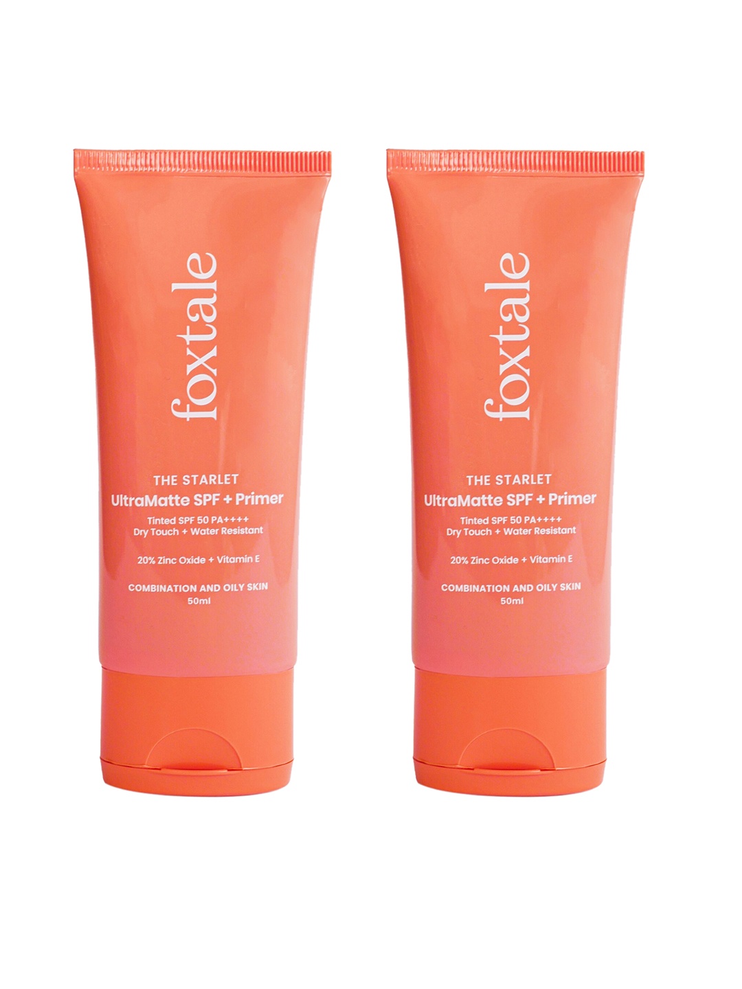 

FoxTale Set of 2 The Starlet UltraMatte SPF & Primer with Vitamin E 50 ml Each - Medium 2, Beige