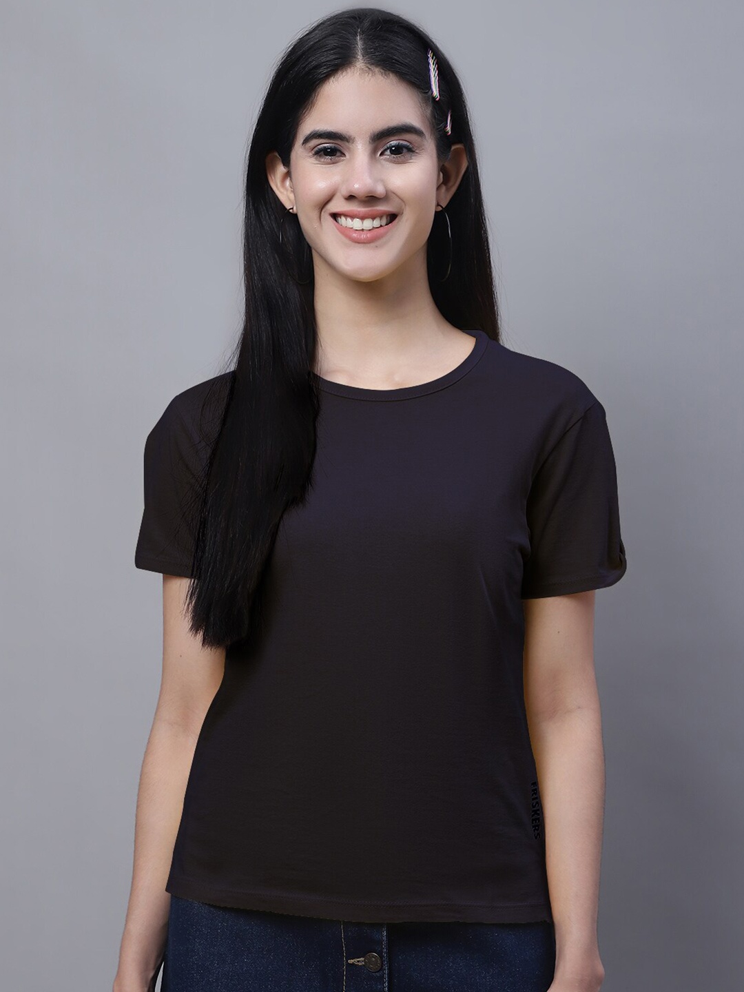 

FBAR Pure Cotton High Low Top, Navy blue