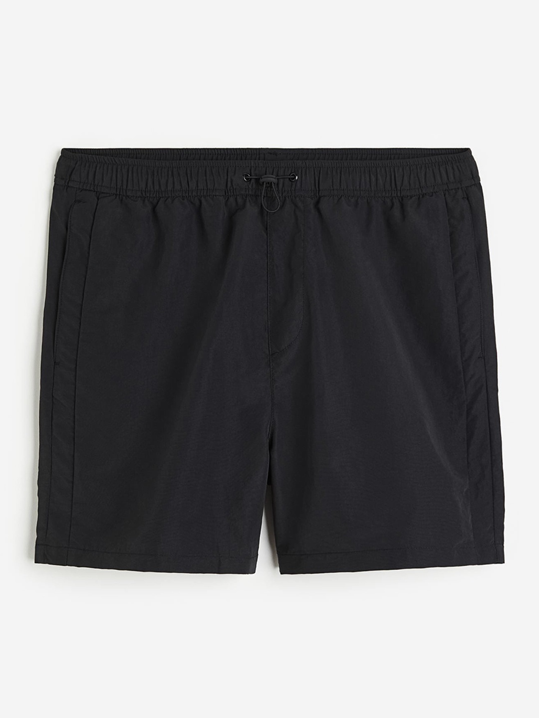 

H&M Men Regular Fit Nylon Shorts, Black