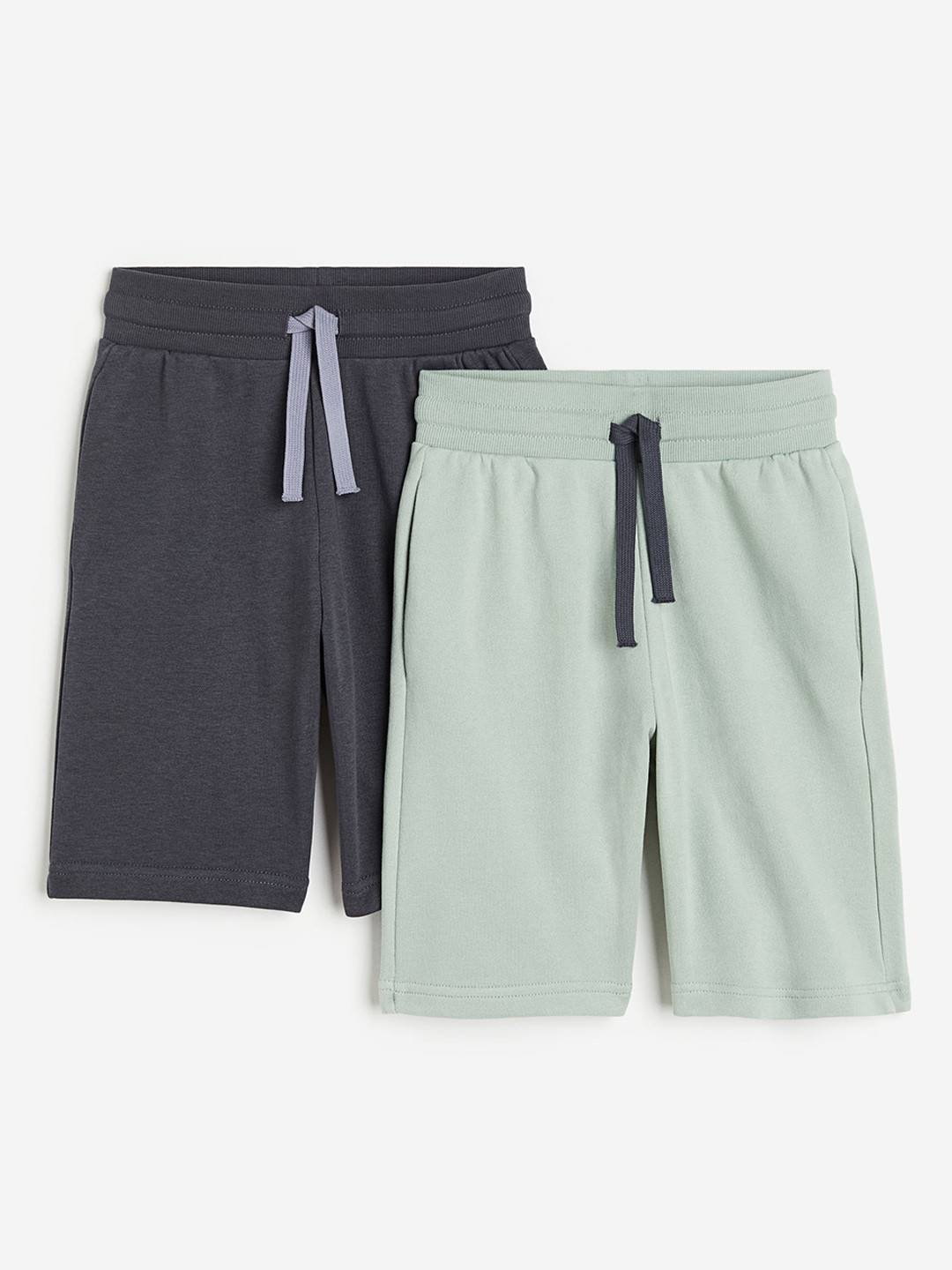 

H&M Boys 2-Pack Sweatshirt Shorts, Green