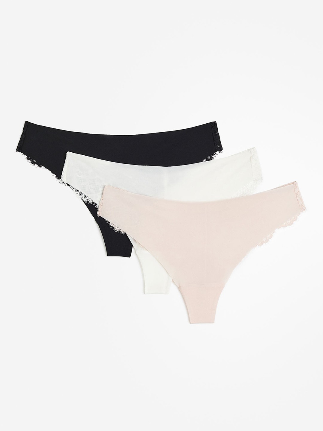 

H&M Women 3-Pack Brazilian Briefs, Pink