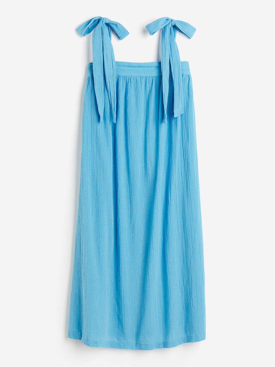 

H&M Tie-Strap Cotton Dress, Blue