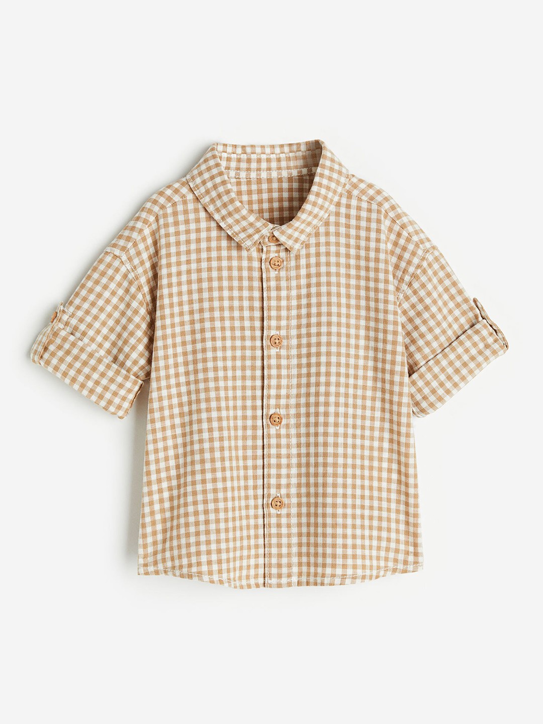 

H&M Boys Cotton Shirt, Beige