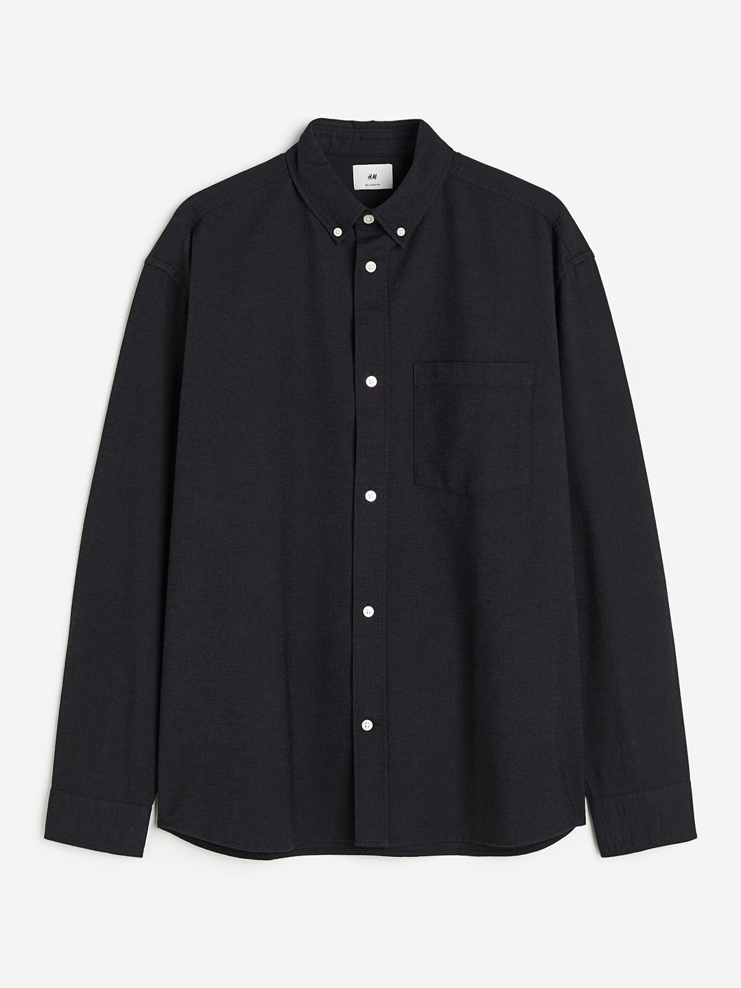 

H&M Men Relaxed Fit Oxford Shirt, Black