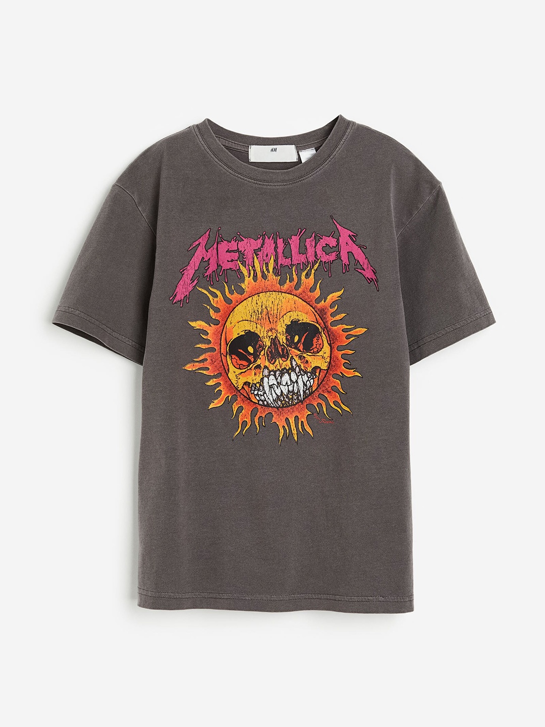 

H&M Boys Pure Cotton Printed Jersey T-shirt, Charcoal