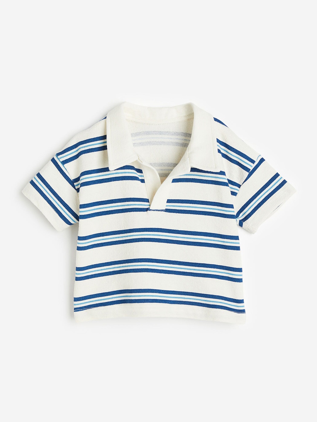 

H&M Boys Pure Cotton Jersey Polo Shirt, Off white
