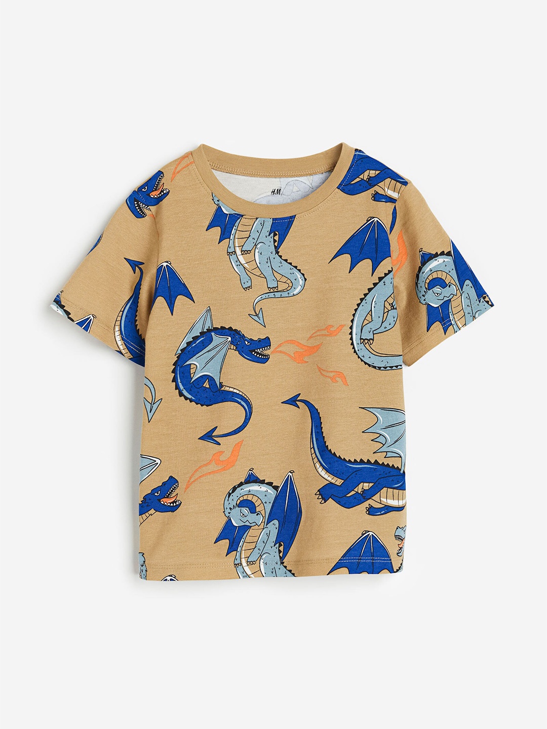 

H&M Boys Cotton T-shirt, Beige
