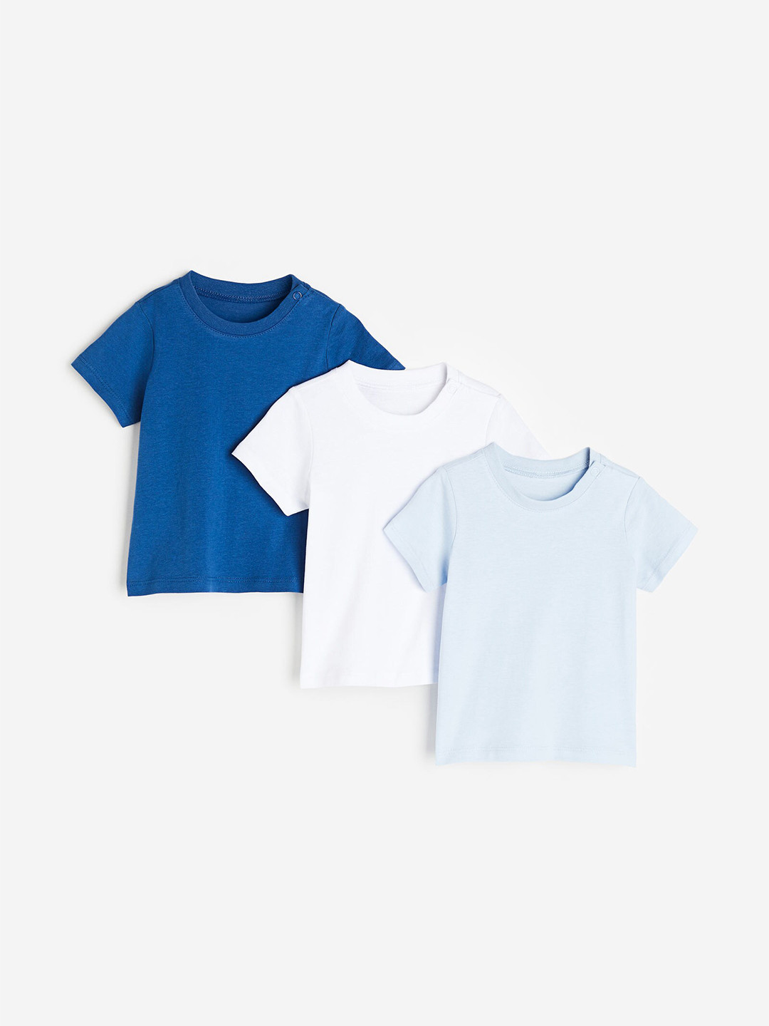

H&M Infant Boys 3-Pack Cotton T-shirts, Blue
