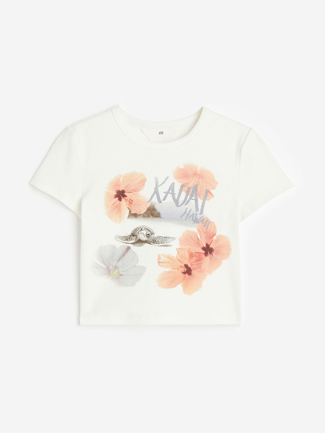 

H&M Girls Print-Motif T-shirt, Off white