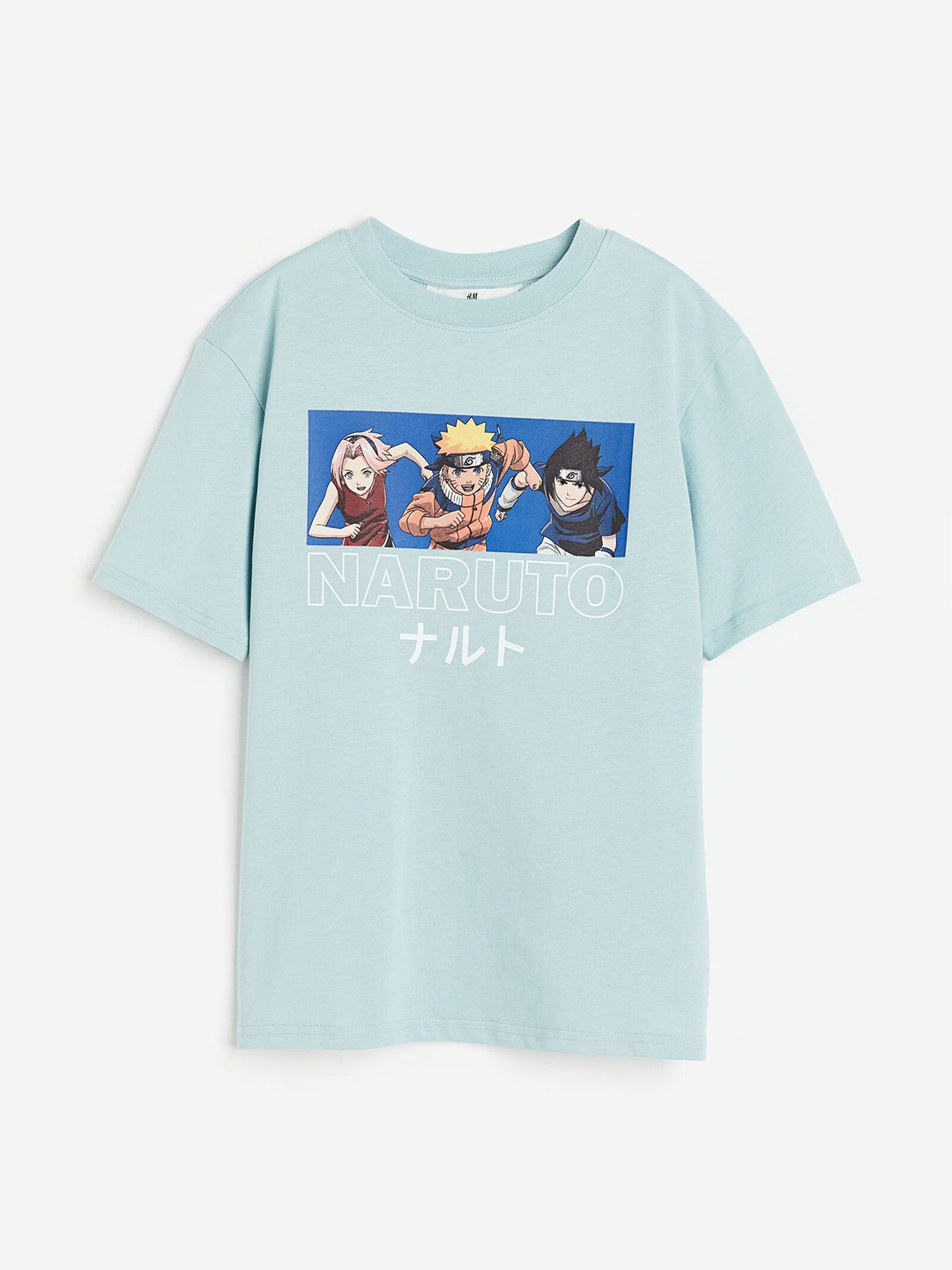 

H&M Boys Pure Cotton Printed Jersey T-shirt, Blue