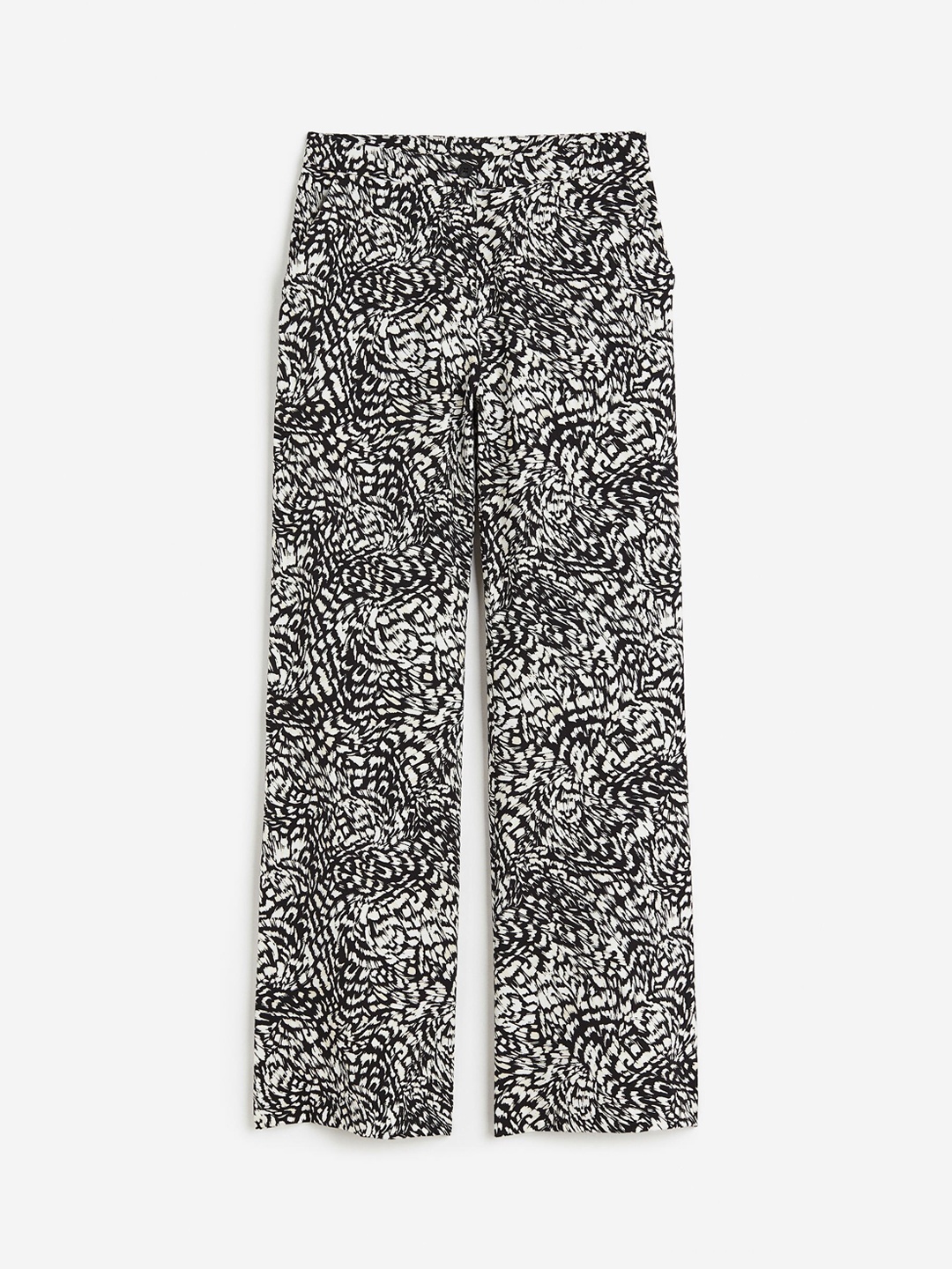 

H&M Women Flared Trousers, Black