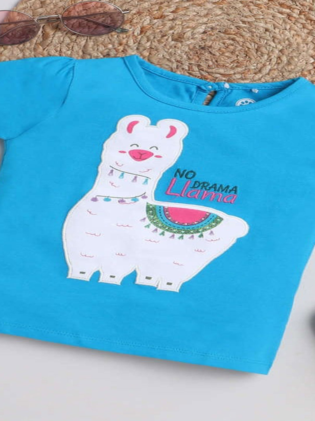

JusCubs Girls Graphic Printed Cotton T-shirt, Blue