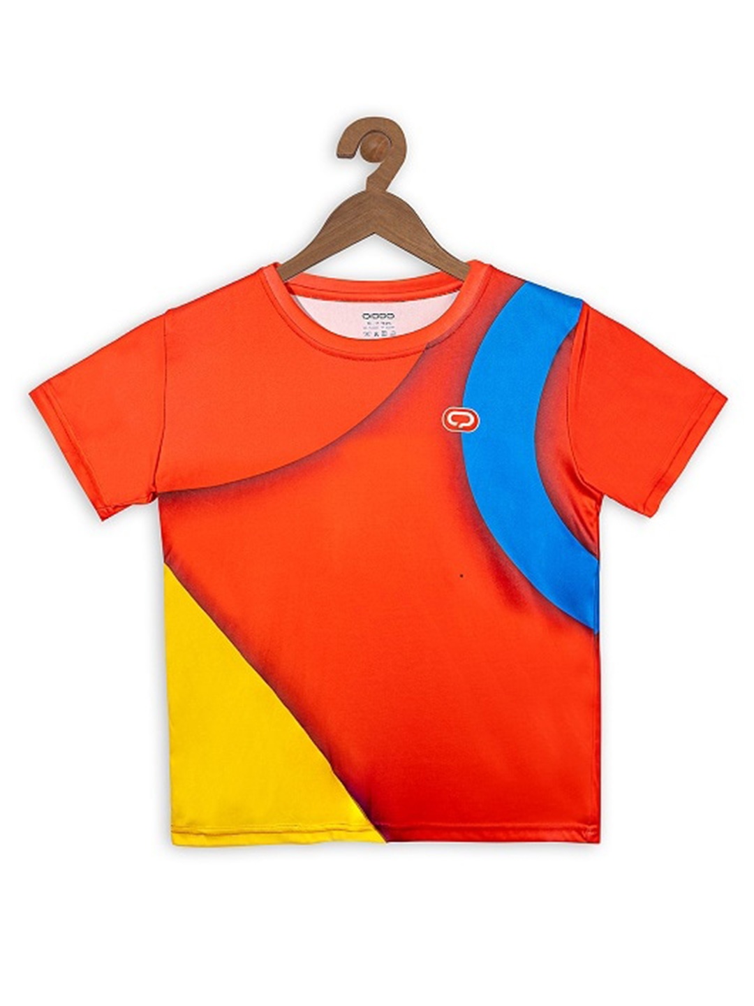 

QIDDO Boys Abstract Printed Round Neck T-Shirt, Red